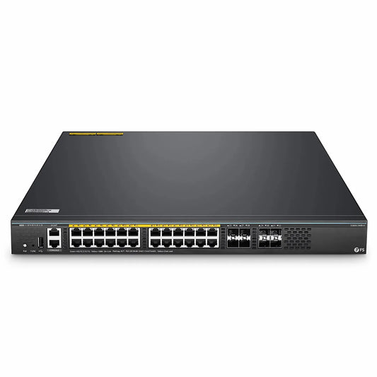 S5860-24XB-U, 24-Port Ethernet L3 PoE++ Switch, 24 x 10GBASE-T/Multi-Gigabit, 4 x 10Gb SFP+, with 4 x 25Gb SFP28 Uplinks, Support Stacking, Broadcom Chip
