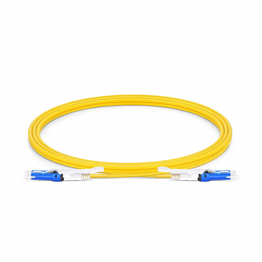 2m (7ft) Fiber Patch Cable, 2 Fibers, CS™ UPC Duplex to CS™ UPC Duplex Uniboot, Single Mode (OS2), Riser (OFNR), 2.0mm, Yellow, for 200/400G Network Connection