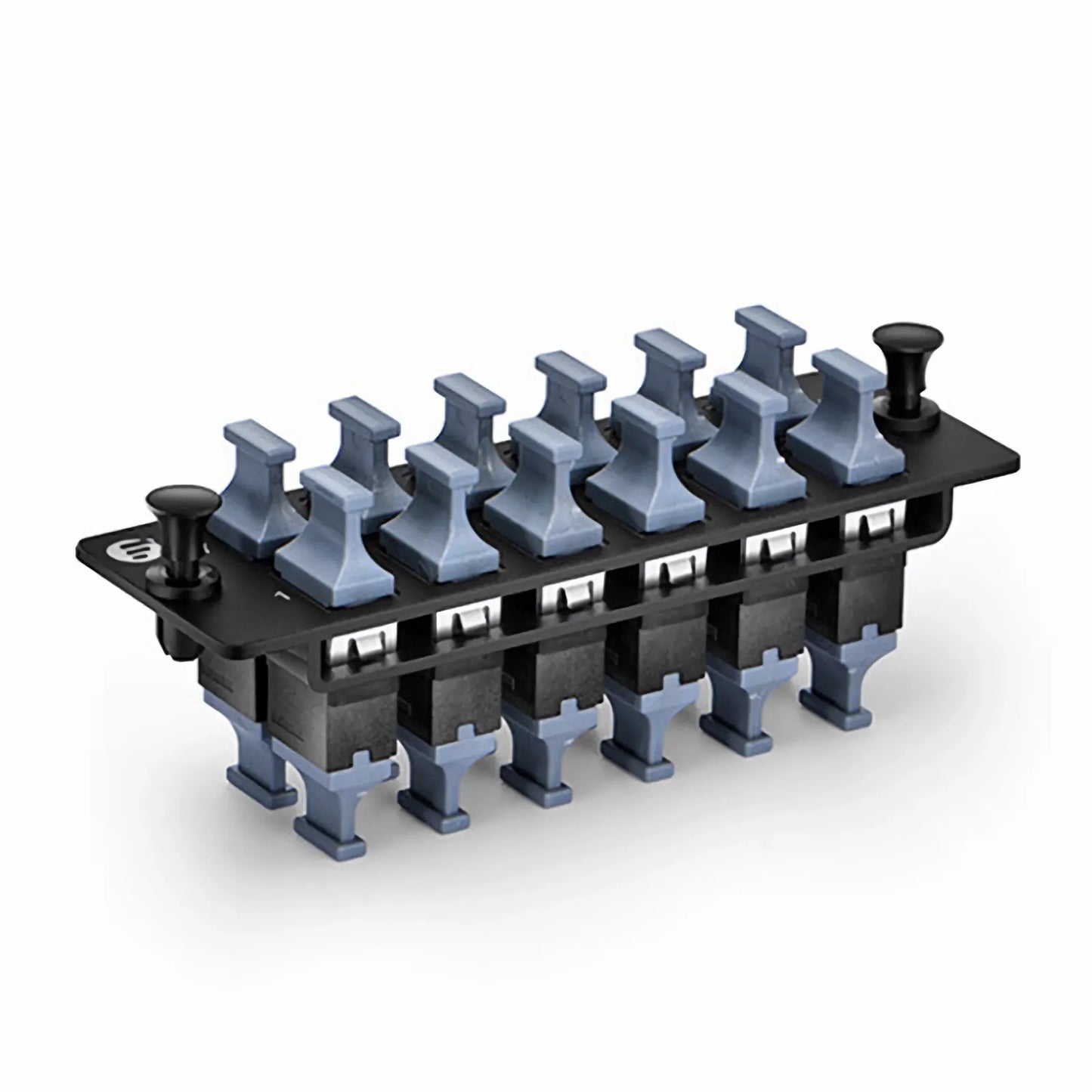 FHD™ Fiber Adapter Panel, OS2/OM3/OM4, 12 x MTP®-8/12/24 Key Up to Key Down (Black) Adapter, Type A