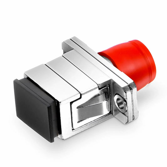 FC/UPC Female to SC/UPC Female Hybrid Simplex Single Mode/Multimode Copper Fiber Optic Adapter/Coupler with Flange