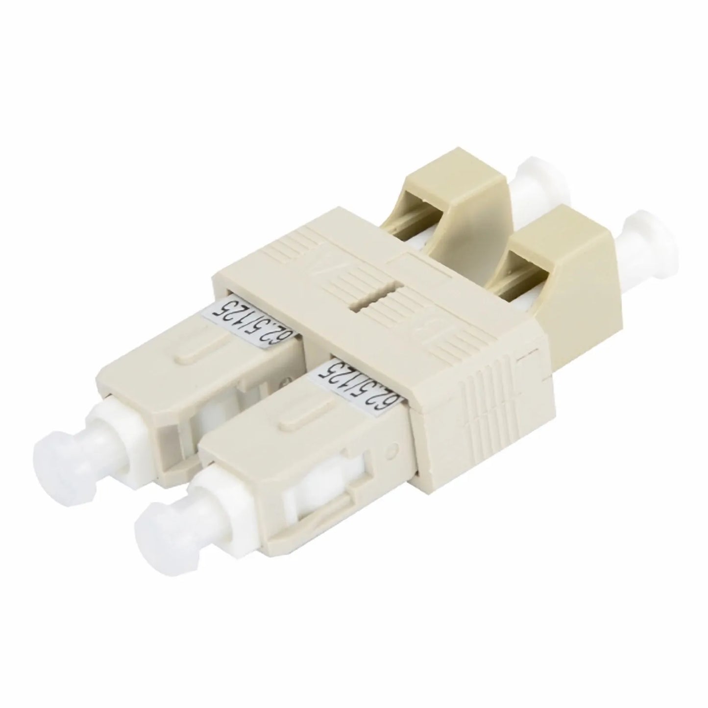LC/UPC Female to SC/UPC Male Duplex OM1 Multimode Plastic Fiber Optic Adapter/Coupler without Flange
