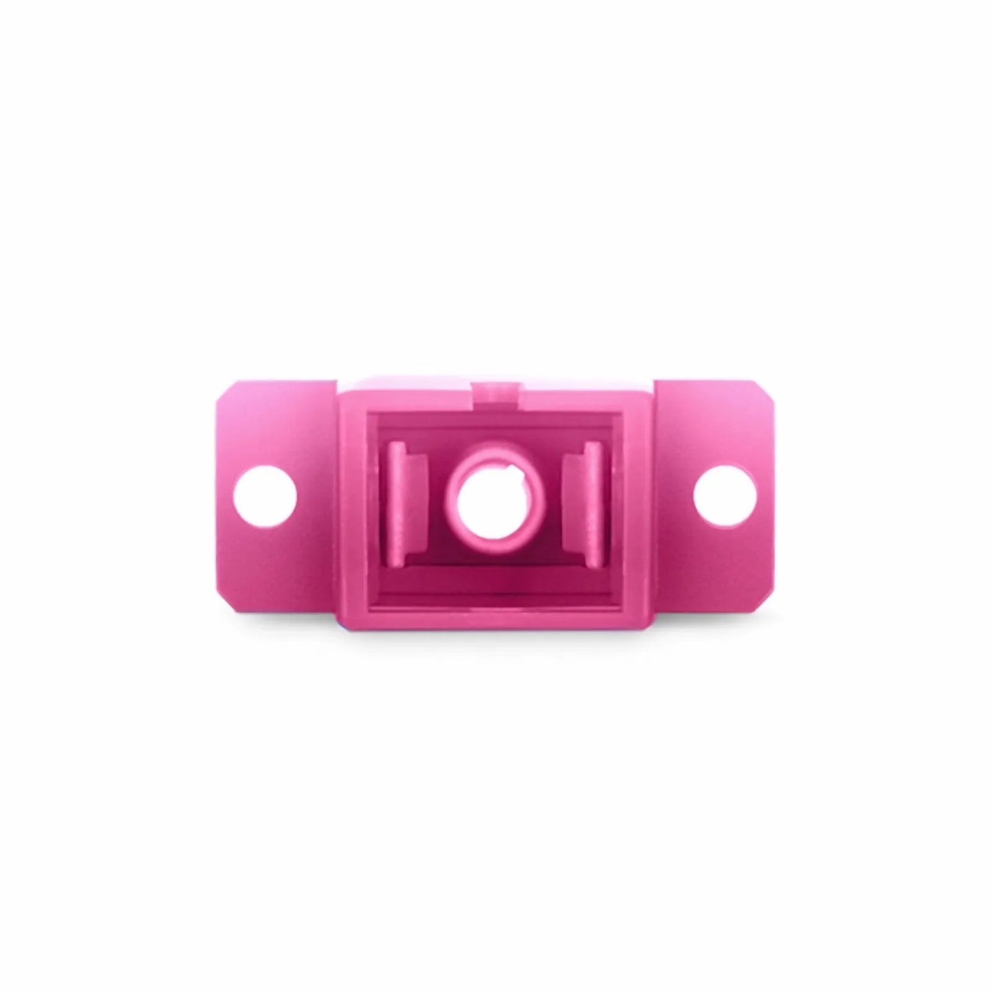 SC/UPC to SC/UPC Simplex OM4 Multimode Plastic Fiber Optic Adapter/Coupler with Flange, Violet