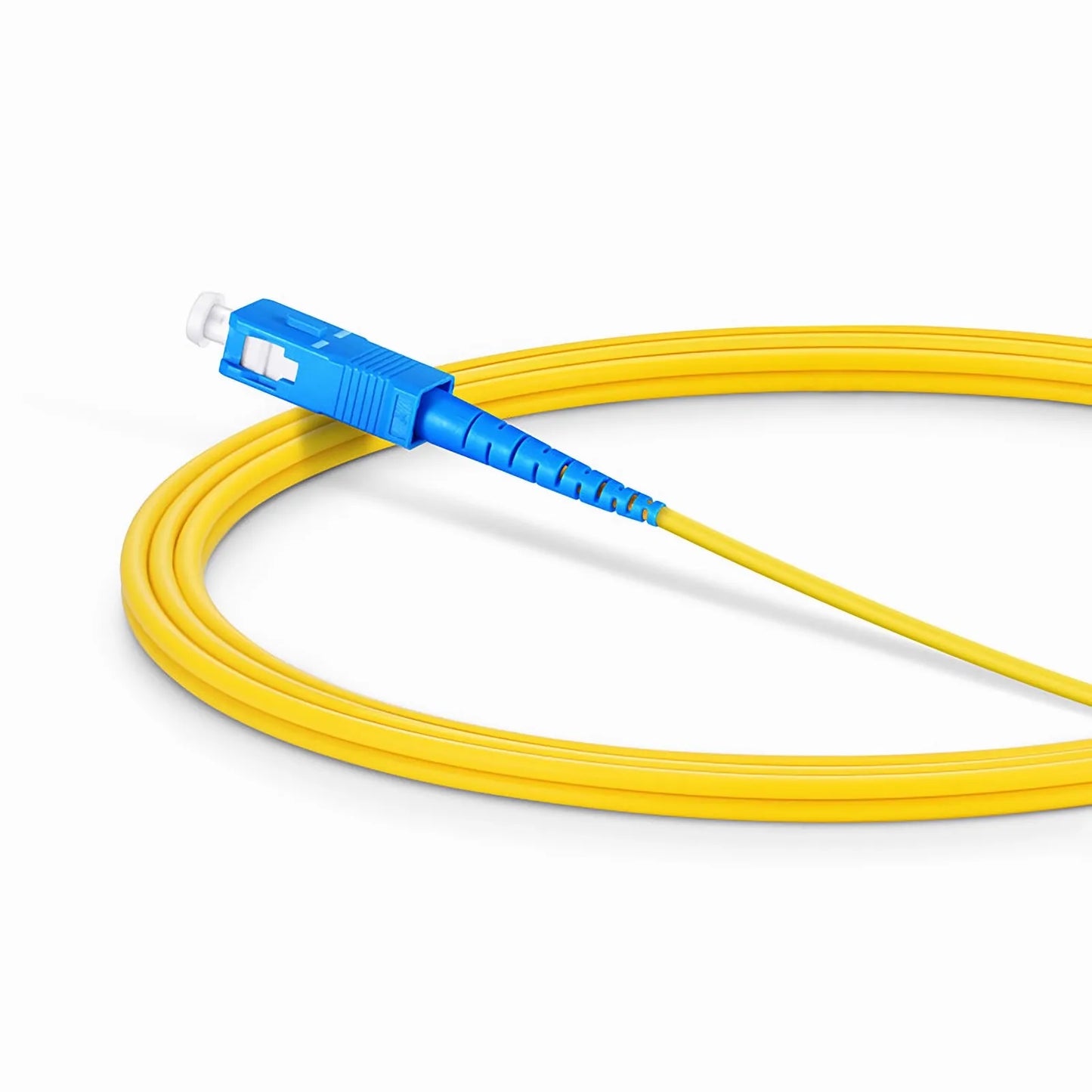 2m (7ft) Fiber Patch Cable, 1 Fiber, SC UPC Simplex to SC APC Simplex, Single Mode (OS2), Riser (OFNR), 2.0mm, Tight-Buffered, Yellow