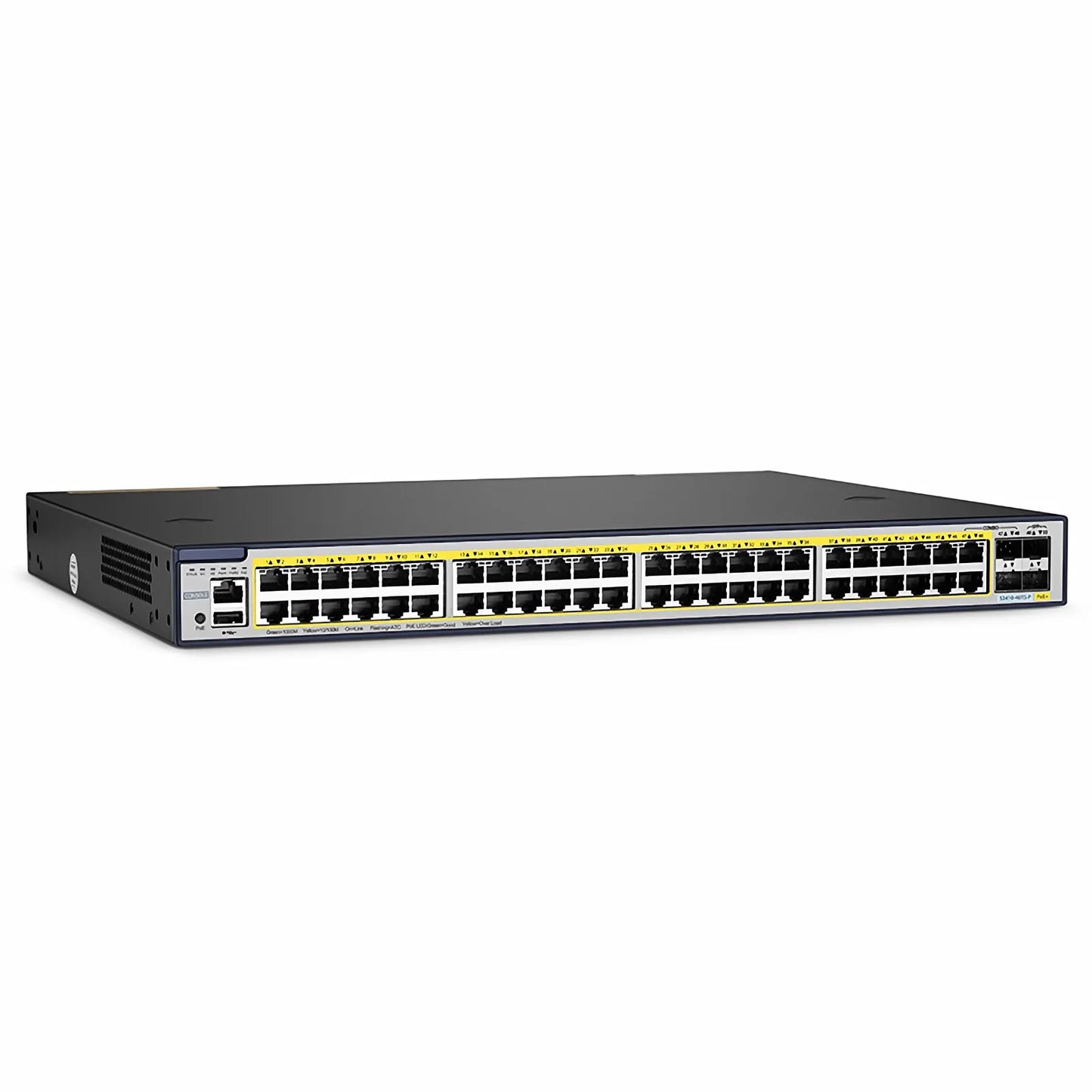 S3410-48TS-P, 48-Port Gigabit Ethernet L2+ PoE+ Switch, 48 x PoE+ Ports @740W, with 2 x 10Gb SFP+ Uplinks and 2 x Combo SFP Ports, PicOS®, Support MLAG, Broadcom Chip