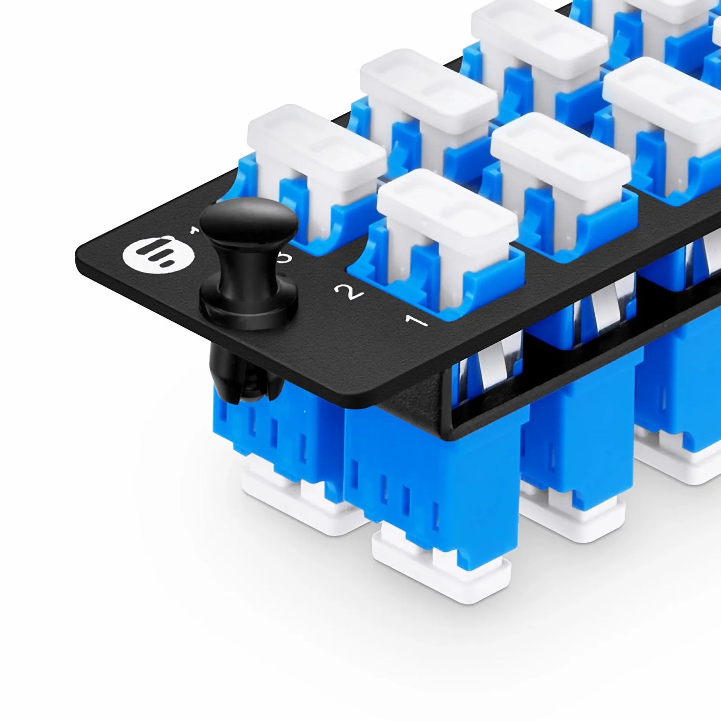 FHD™ Fiber Adapter Panel, 24 Fibers OS2 Single Mode, 12 x LC UPC Duplex (Blue) Adapter, Ceramic Sleeve