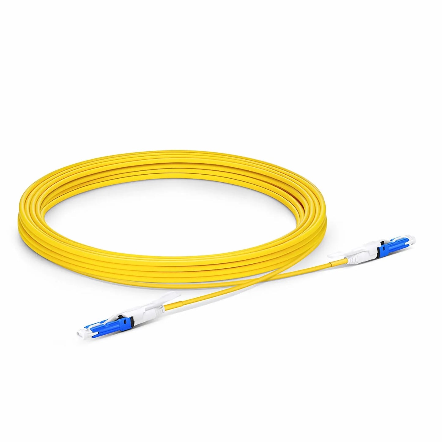 5m (16ft) Fiber Patch Cable, 2 Fibers, CS™ UPC Duplex to CS™ UPC Duplex Uniboot, Single Mode (OS2), Riser (OFNR), 2.0mm, Yellow, for 200/400G Network Connection