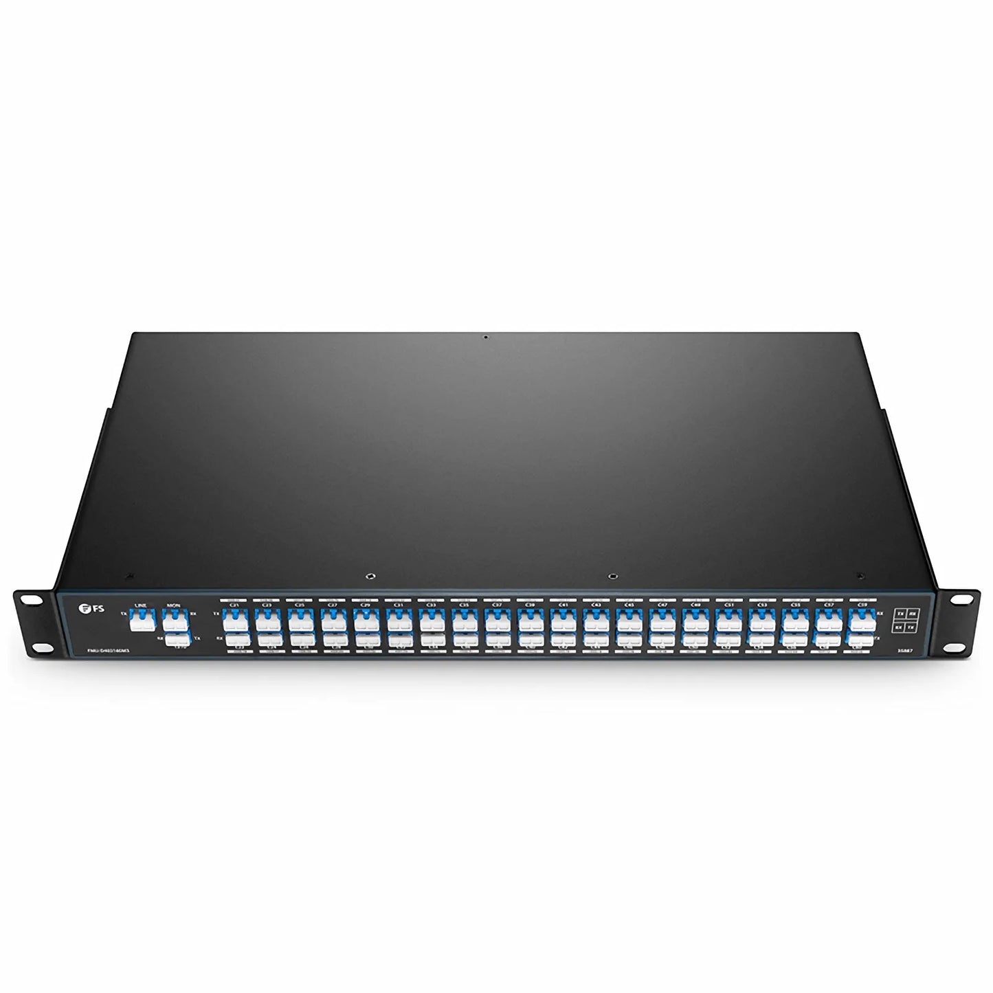 40 Channels DWDM Mux Demux, 100GHz C21-C60, with Monitor and 1310nm Port, 3.5dB Typical IL, LC/UPC, Dual Fiber, FMU 1U Rack Mount