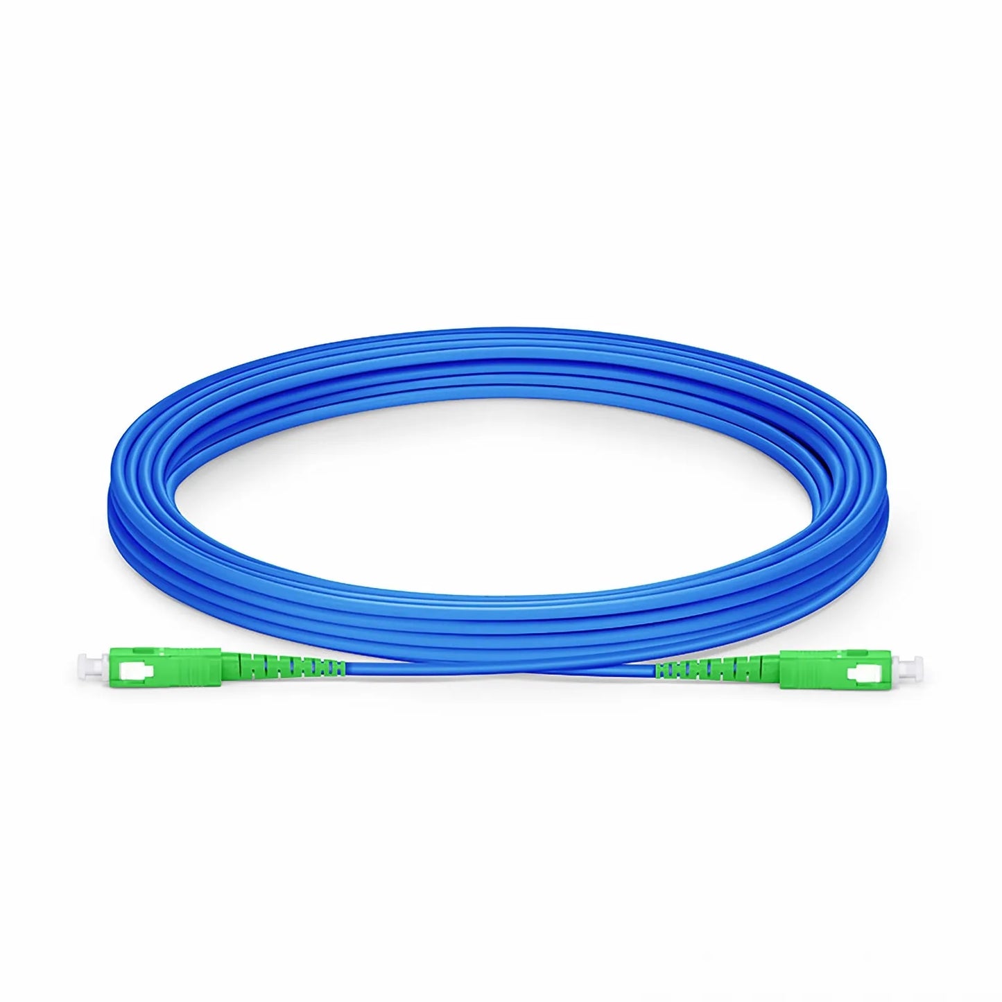 30m (98ft) Armored Fiber Patch Cable, 1 Fiber, SC APC Simplex to SC APC Simplex, Single Mode (OS2), Riser (OFCR), 3.0mm, Blue