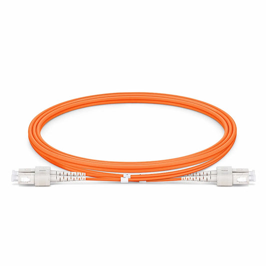 1m (3ft) Fiber Patch Cable, 2 Fibers, SC UPC Duplex to SC UPC Duplex, Multimode (OM2), Riser (OFNR), 2.0mm, Tight-Buffered, Orange