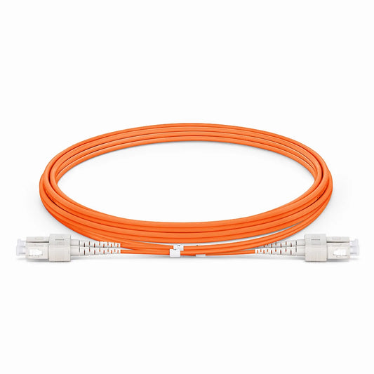 2m (7ft) Fiber Patch Cable, 2 Fibers, SC UPC Duplex to SC UPC Duplex, Multimode (OM2), Riser (OFNR), 2.0mm, Tight-Buffered, Orange