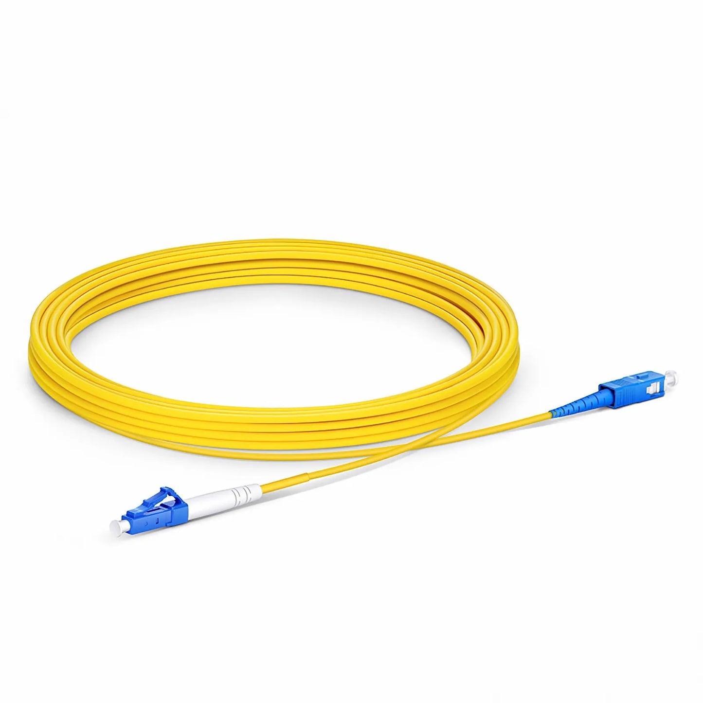 5m (16ft) Fiber Patch Cable, 1 Fiber, LC UPC Simplex to SC UPC Simplex, Single Mode (OS2), Riser (OFNR), 2.0mm, Tight-Buffered, Yellow