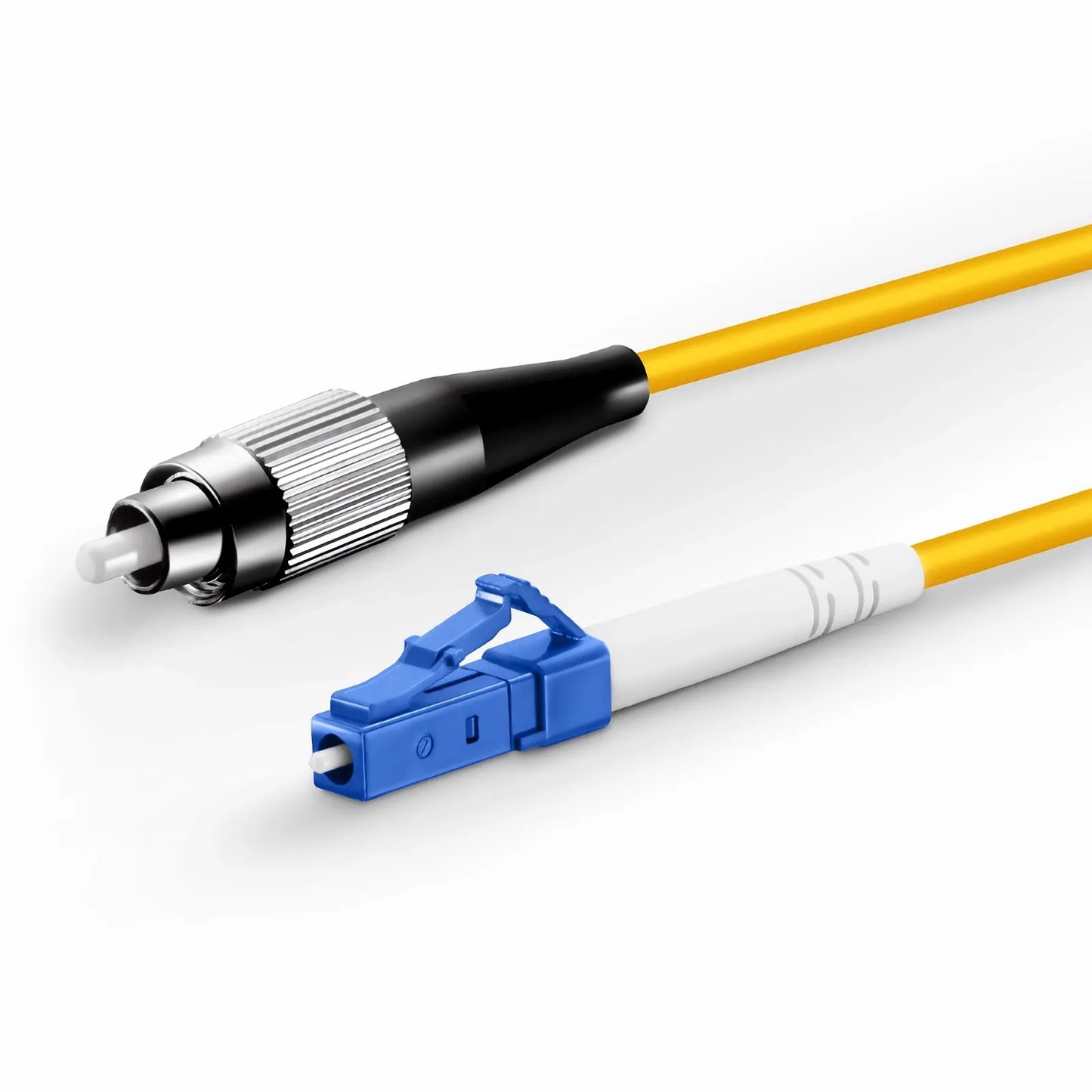 1m (3ft) Fiber Patch Cable, 1 Fiber, LC UPC Simplex to FC UPC Simplex, Single Mode (OS2), Riser (OFNR), 2.0mm, Tight-Buffered, Yellow