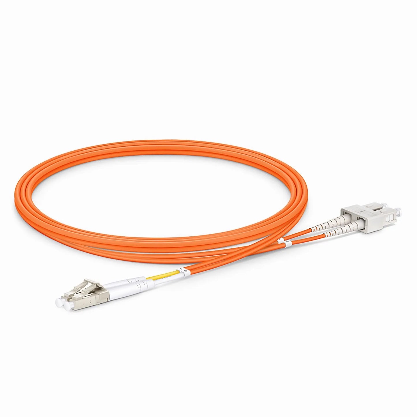 1m (3ft) Fiber Patch Cable, 2 Fibers, LC UPC Duplex to SC UPC Duplex, Multimode (OM2), Riser (OFNR), 2.0mm, Tight-Buffered, Orange