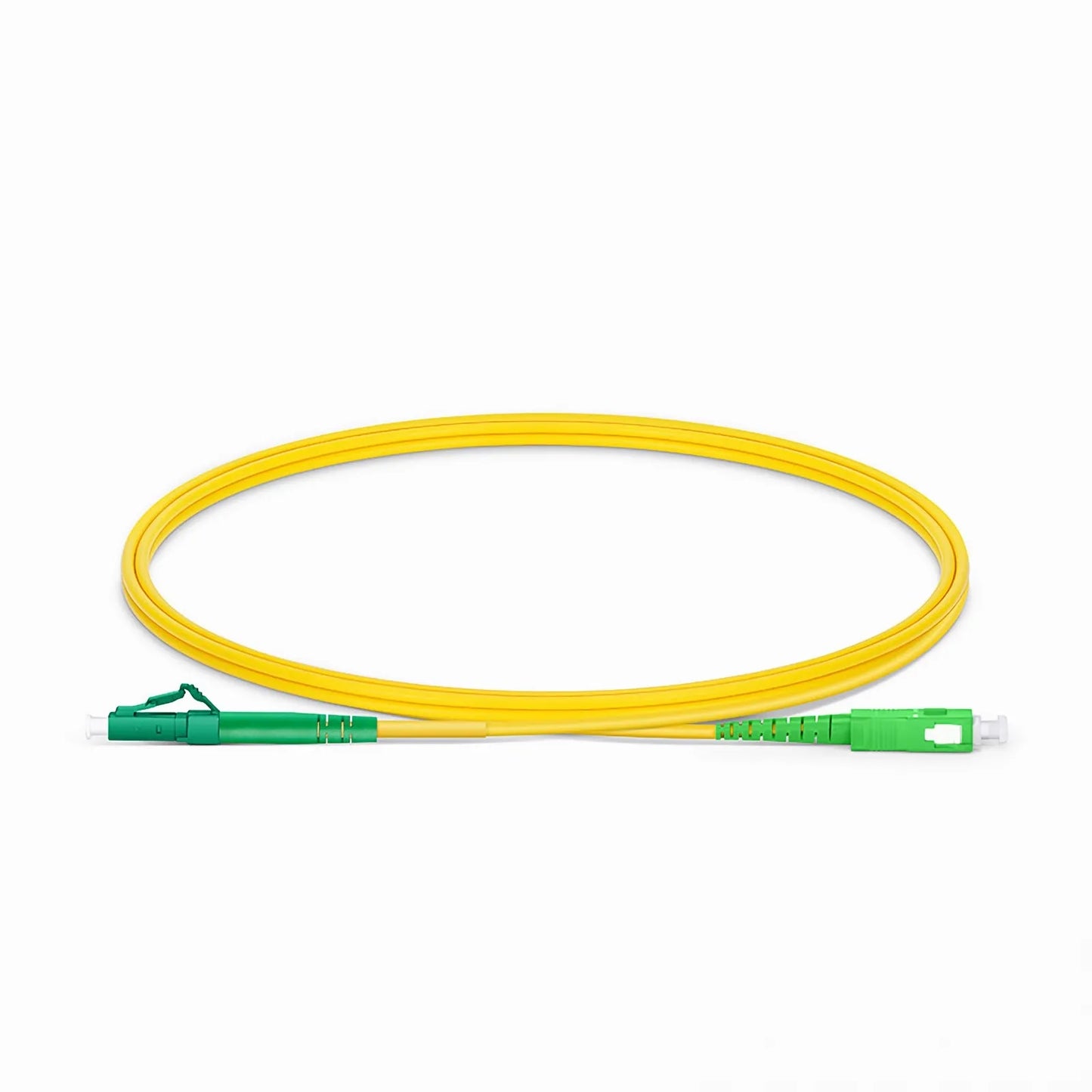 1m (3ft) Fiber Patch Cable, 1 Fiber, LC APC Simplex to SC APC Simplex, Single Mode (OS2), Riser (OFNR), 2.0mm, Tight-Buffered, Yellow