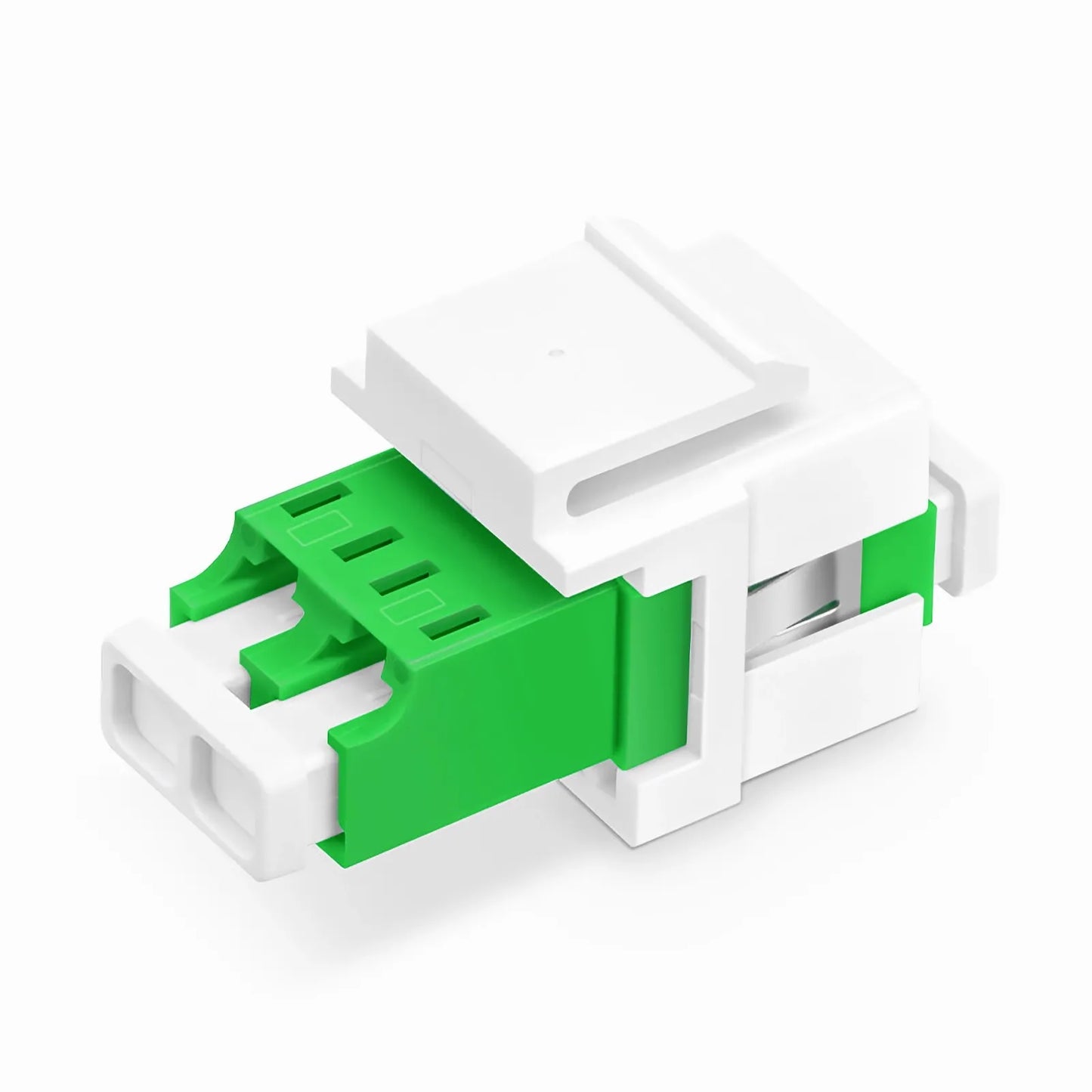 LC/APC to LC/APC Duplex Single Mode Fiber Keystone Jack