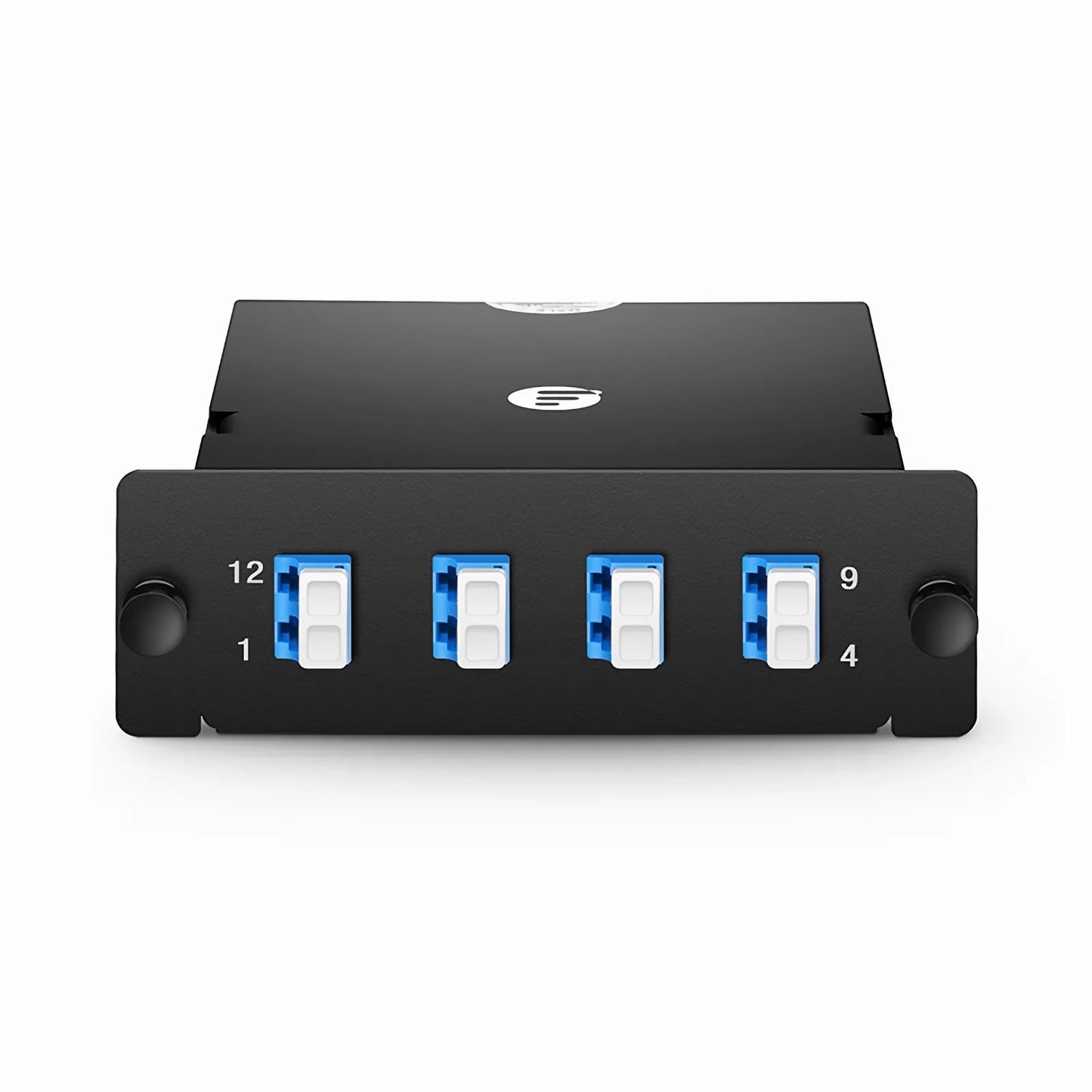 FHD™ MTP®-LC Cassette, OS2 Single Mode, Universal, 8 Fibers, MTP®-8 (Male) to 4 x LC Duplex (Blue), 0.35dB Max.
