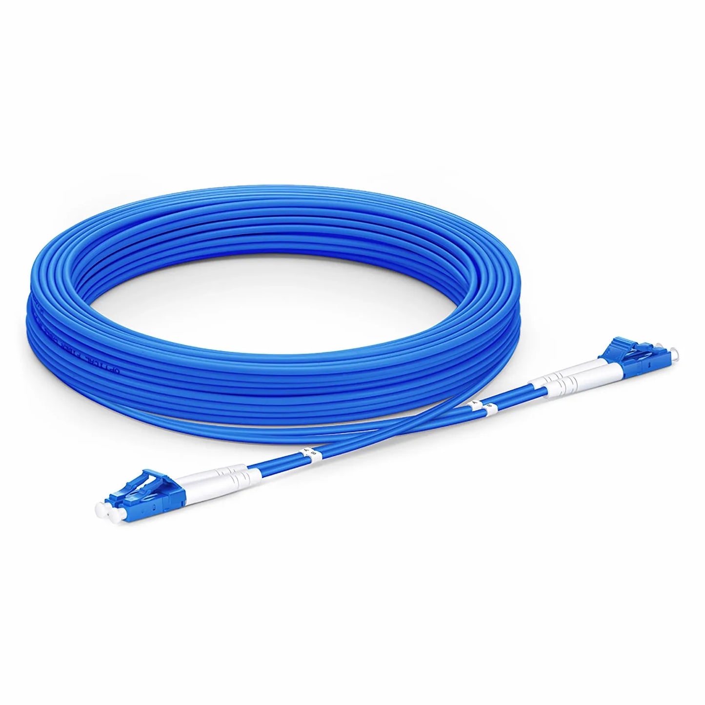 30m (98ft) Armored Fiber Patch Cable, 2 Fibers, LC UPC Duplex to LC UPC Duplex, Single Mode (OS2), Riser (OFCR), 3.0mm, Blue