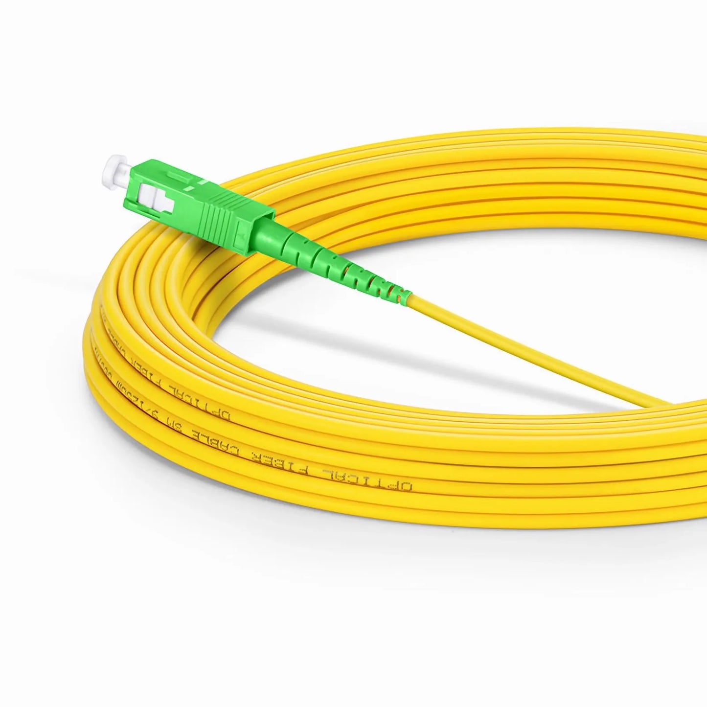 10m (33ft) Fiber Patch Cable, 1 Fiber, LC APC Simplex to SC APC Simplex, Single Mode (OS2), Riser (OFNR), 2.0mm, Tight-Buffered, Yellow