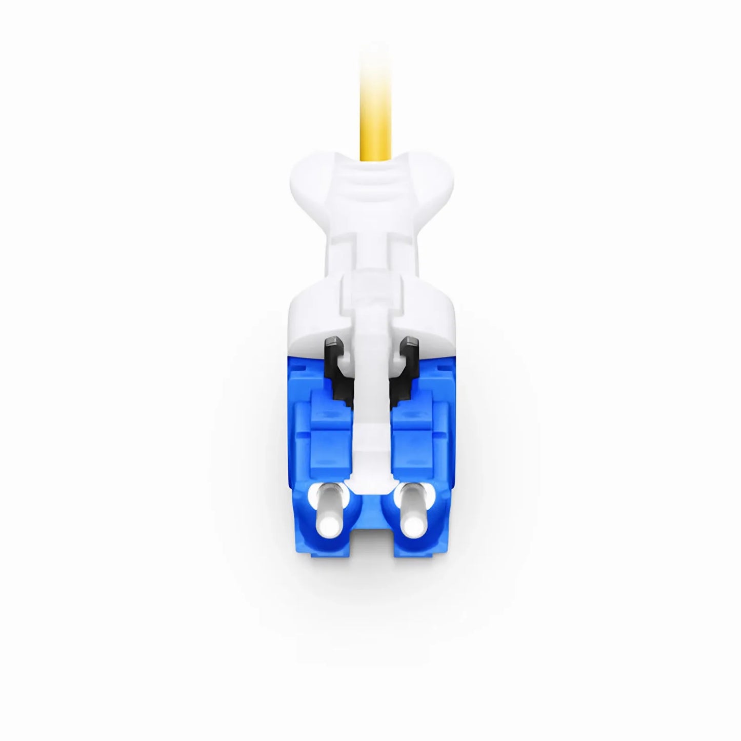 10m (33ft) Fiber Patch Cable, 2 Fibers, CS™ UPC Duplex to LC UPC Duplex Flat Clip Uniboot, Single Mode (OS2), Riser (OFNR), 2.0mm, Yellow, for 200/400G Network Connection