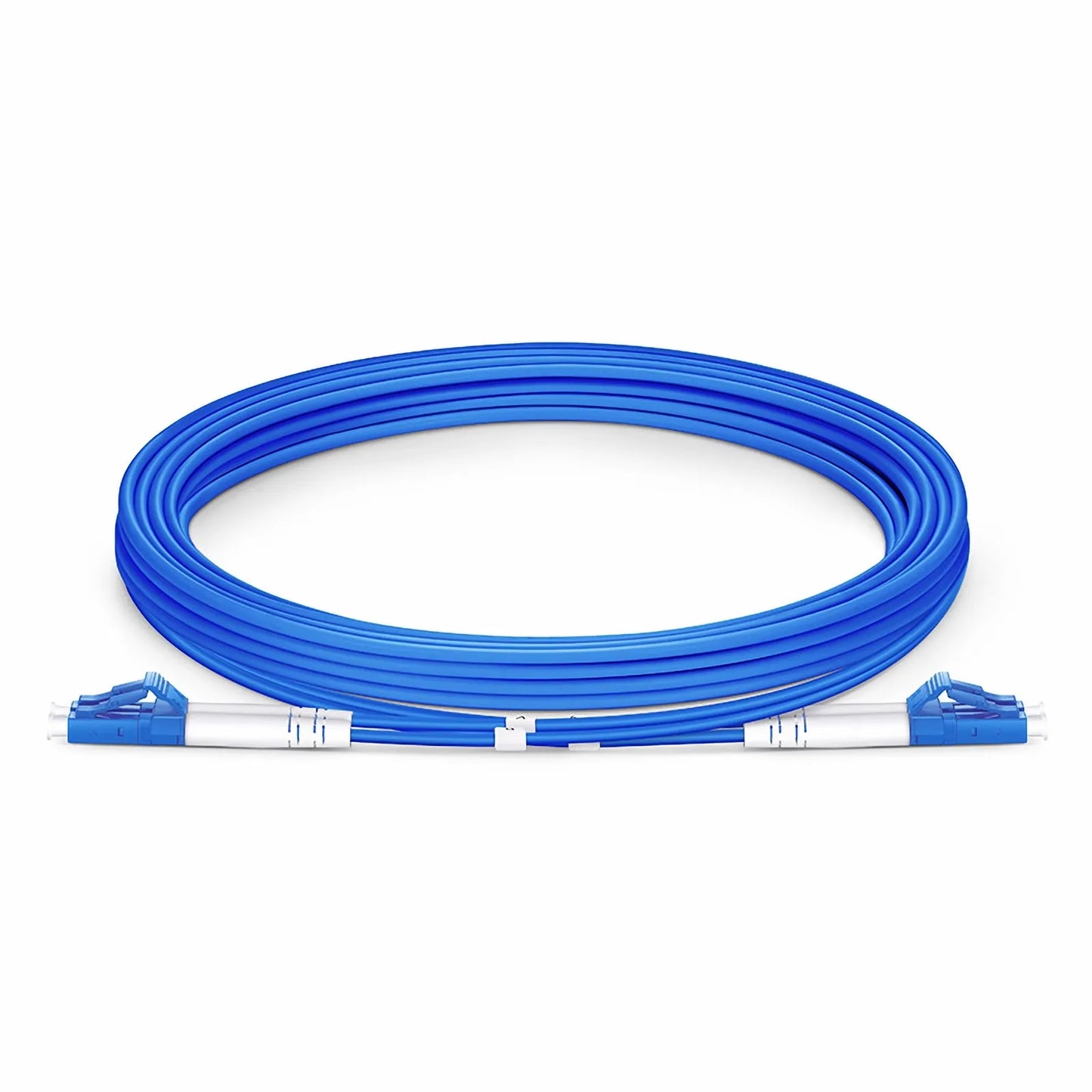 3m (10ft) Armored Fiber Patch Cable, 2 Fibers, LC UPC Duplex to LC UPC Duplex, Single Mode (OS2), Riser (OFCR), 3.0mm, Blue