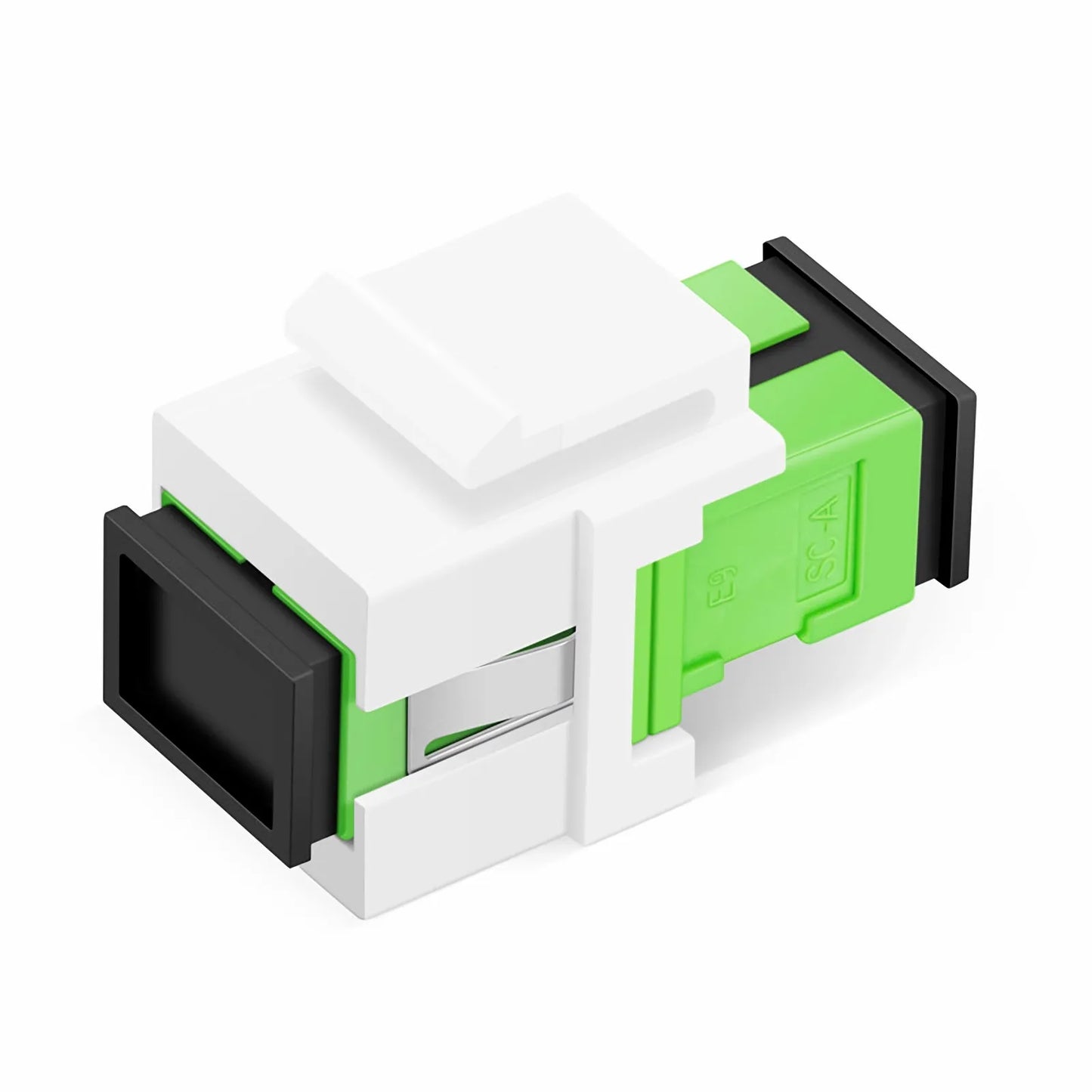 SC/APC to SC/APC Simplex Single Mode Fiber Keystone Jack