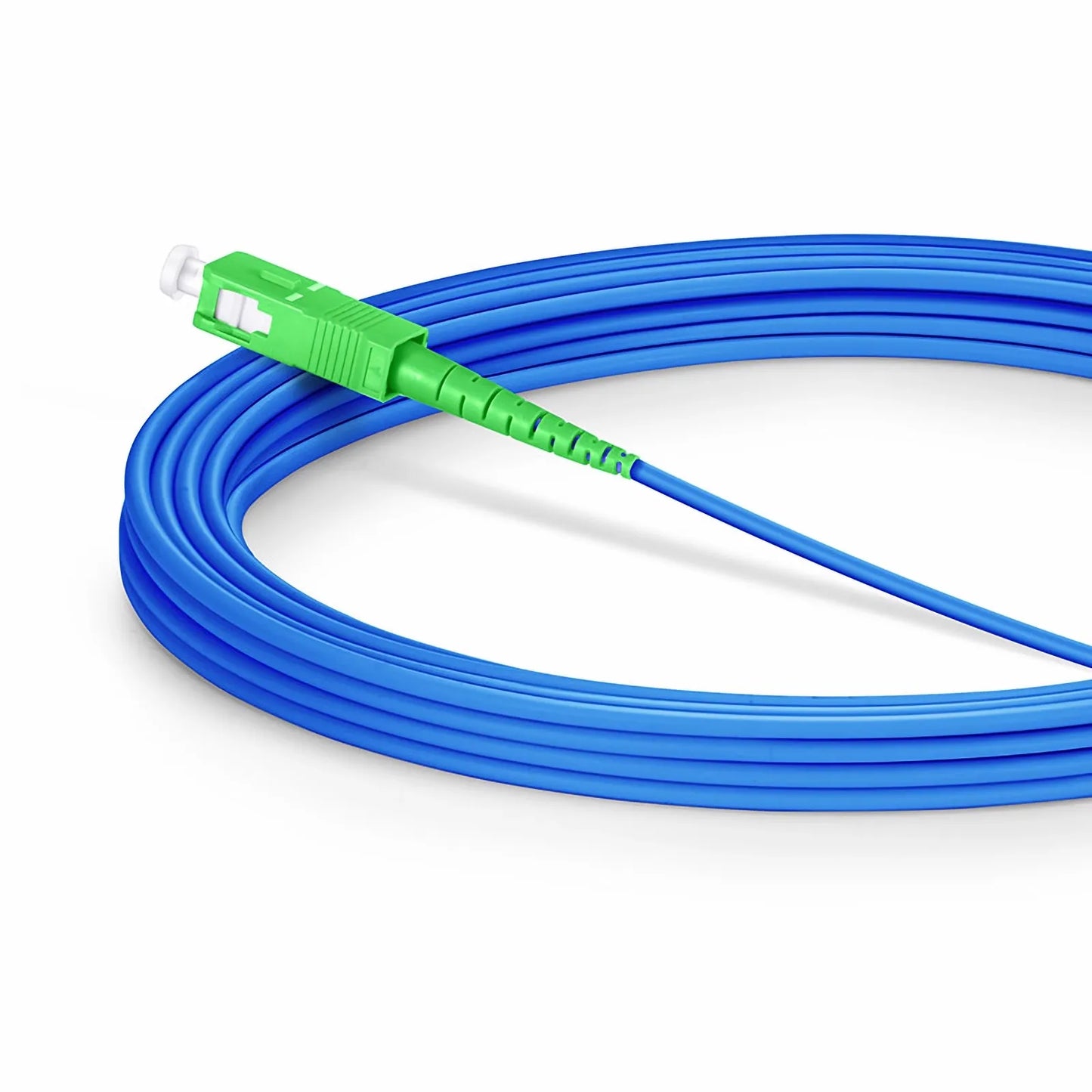 10m (33ft) Armored Fiber Patch Cable, 1 Fiber, SC APC Simplex to SC APC Simplex, Single Mode (OS2), Riser (OFCR), 3.0mm, Blue