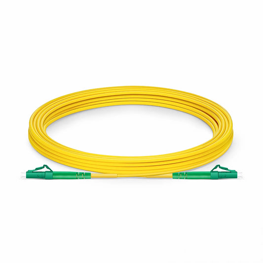 5m (16ft) Fiber Patch Cable, 1 Fiber, LC APC Simplex to LC APC Simplex, Single Mode (OS2), Riser (OFNR), 2.0mm, Tight-Buffered, Yellow