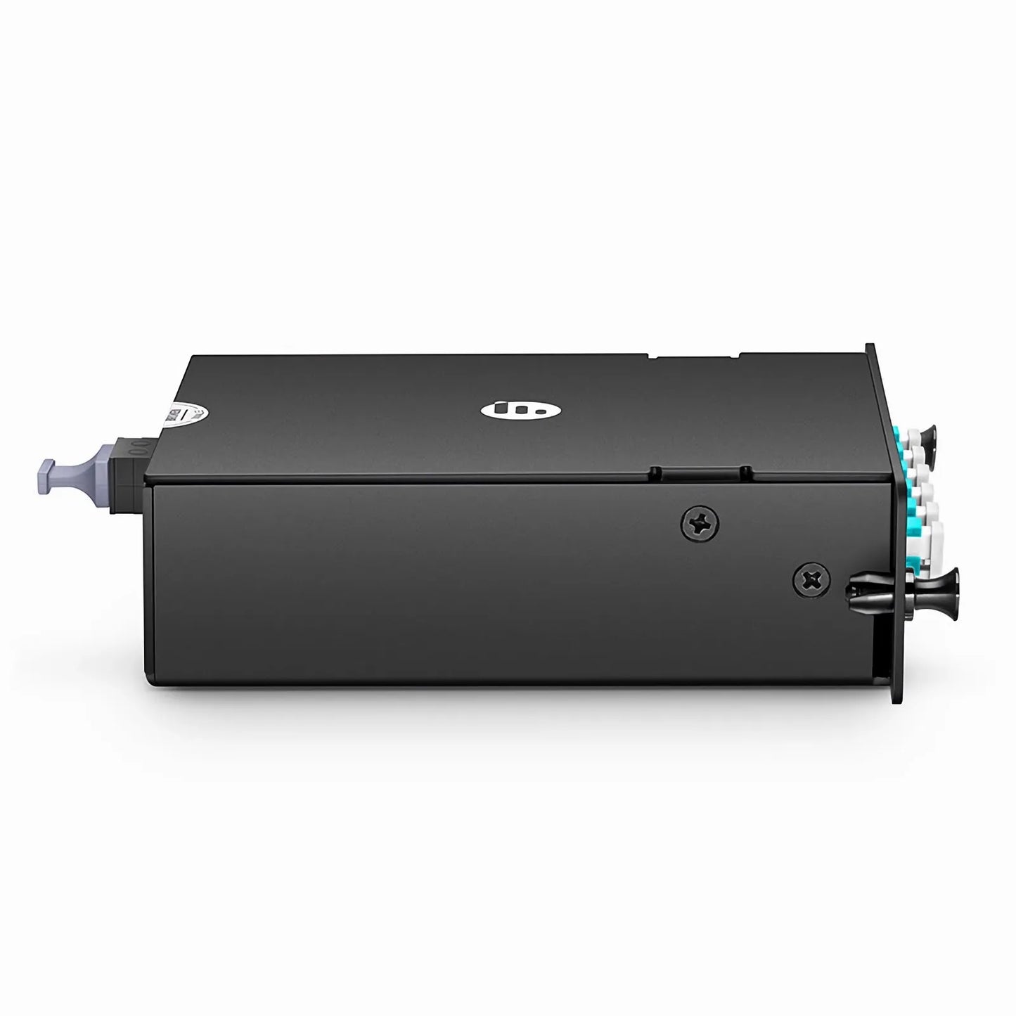 FHD™ MTP®-LC Cassette, OM4 Multimode, Type AF, 12 Fibers, MTP®-12 (Male) to 6 x LC Duplex (Aqua), 0.35dB Max.