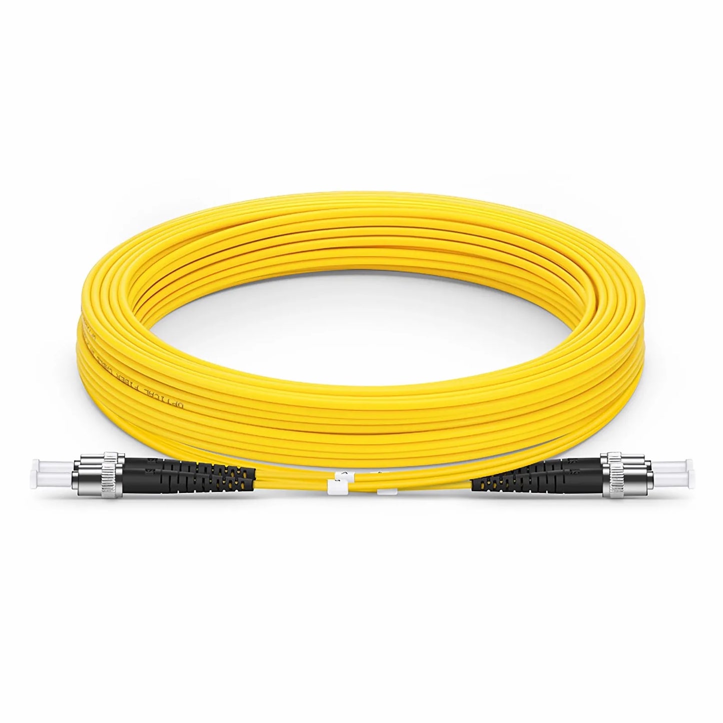 10m (33ft) Fiber Patch Cable, 2 Fibers, SC UPC Duplex to ST UPC, Single Mode (OS2), Riser (OFNR), 2.0mm, Tight-Buffered, Yellow