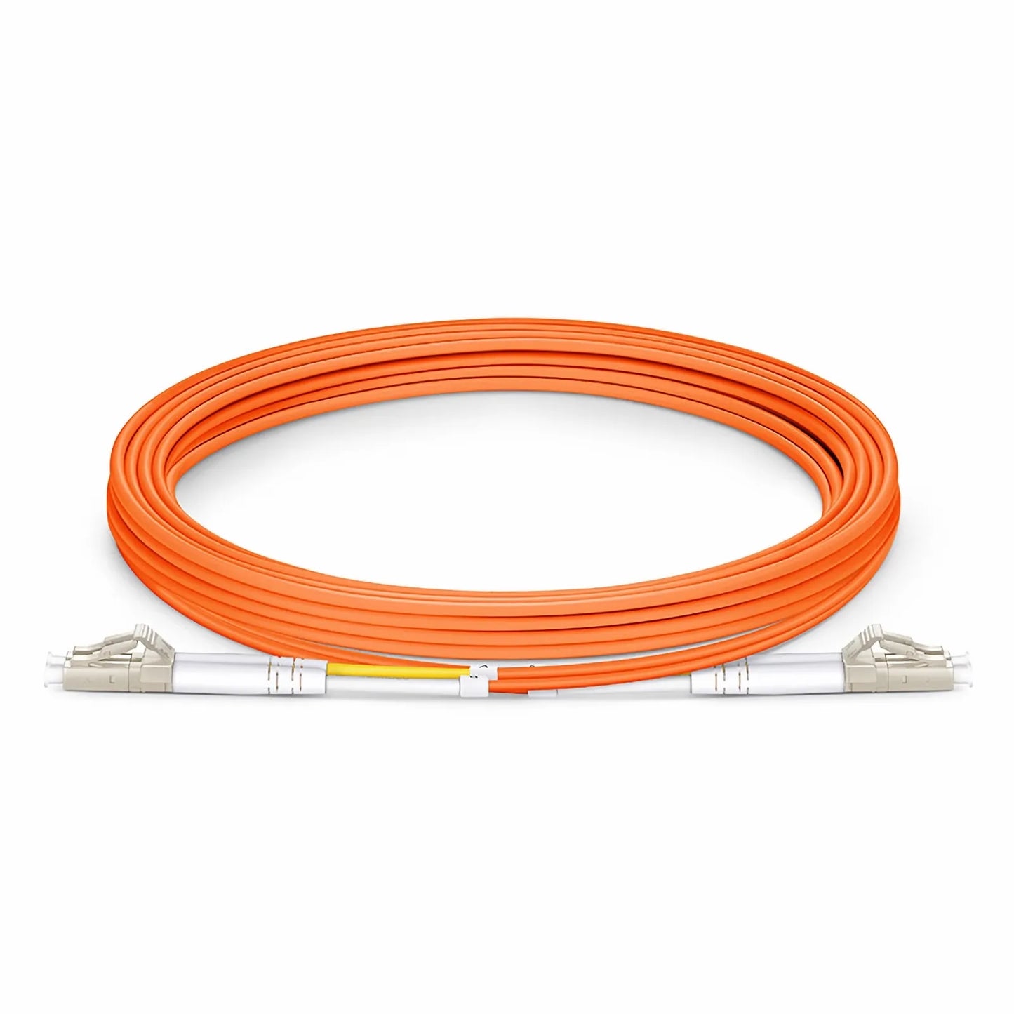 3m (10ft) Fiber Patch Cable, 2 Fibers, G.651, LC UPC Duplex to LC UPC Duplex, Multimode (OM1), Riser (OFNR), 2.0mm, Tight-Buffered, Orange