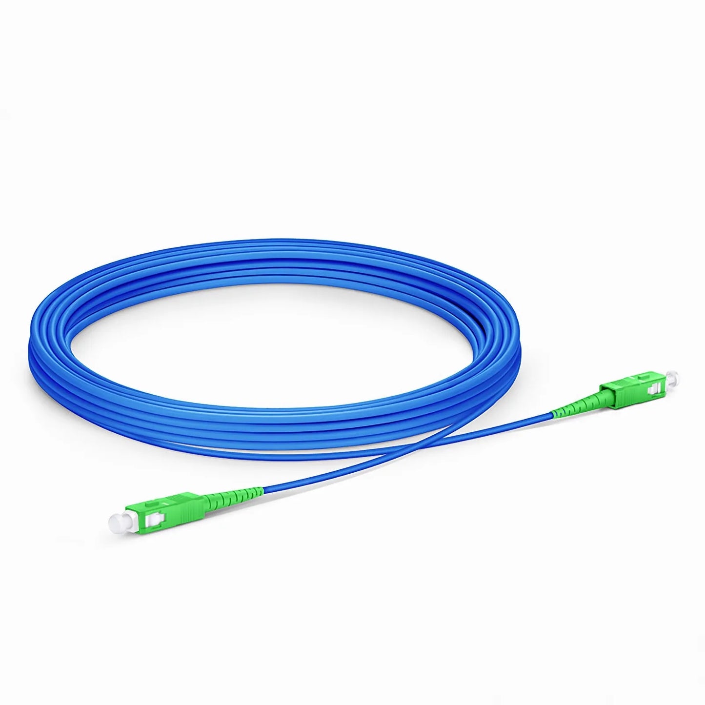 10m (33ft) Armored Fiber Patch Cable, 1 Fiber, SC APC Simplex to SC APC Simplex, Single Mode (OS2), Riser (OFCR), 3.0mm, Blue