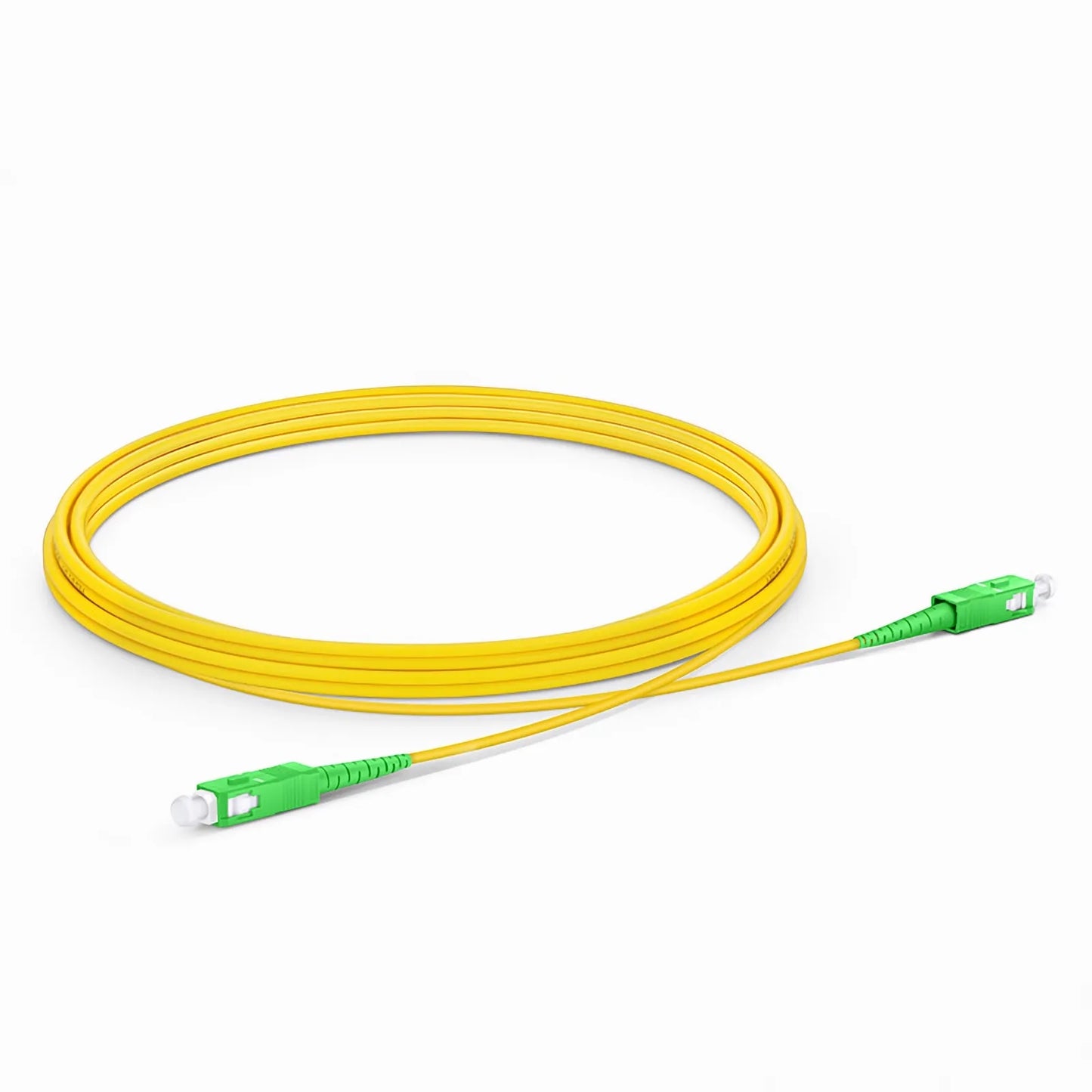 3m (10ft) Fiber Patch Cable, 1 Fiber, SC APC Simplex to SC APC Simplex, Single Mode (OS2), Riser (OFNR), 3.0mm, Tight-Buffered, Yellow