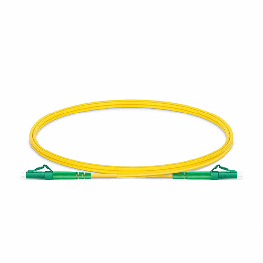 1m (3ft) Fiber Patch Cable, 1 Fiber, LC APC Simplex to LC APC Simplex, Single Mode (OS2), Riser (OFNR), 2.0mm, Tight-Buffered, Yellow