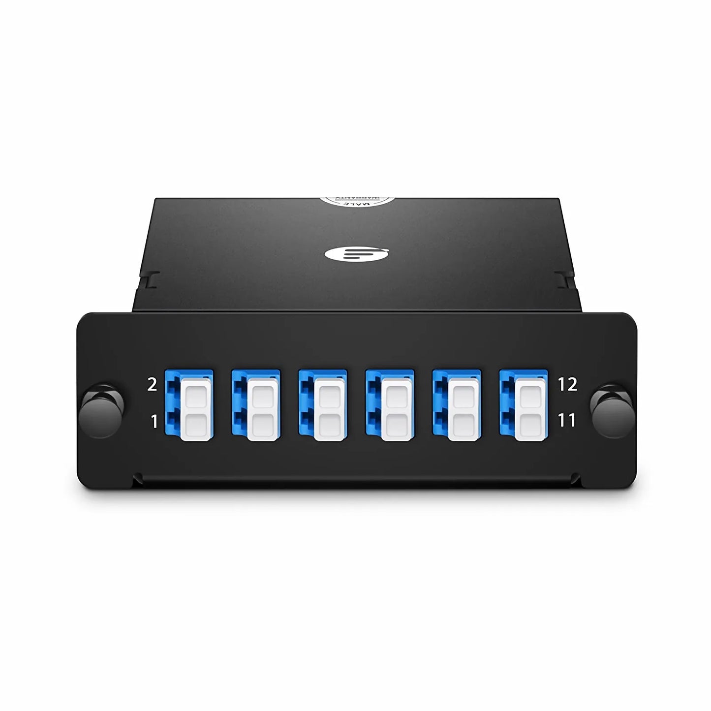 FHD™ MTP®-LC Cassette, OS2 Single Mode, Type AF, 12 Fibers, MTP®-12 (Male) to 6 x LC Duplex (Blue), 0.35dB Max.
