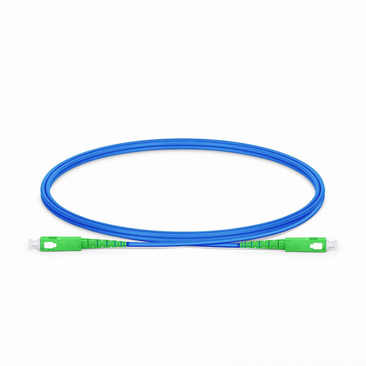 1m (3ft) Armored Fiber Patch Cable, 1 Fiber, SC APC Simplex to SC APC Simplex, Single Mode (OS2), Riser (OFCR), 3.0mm, Blue