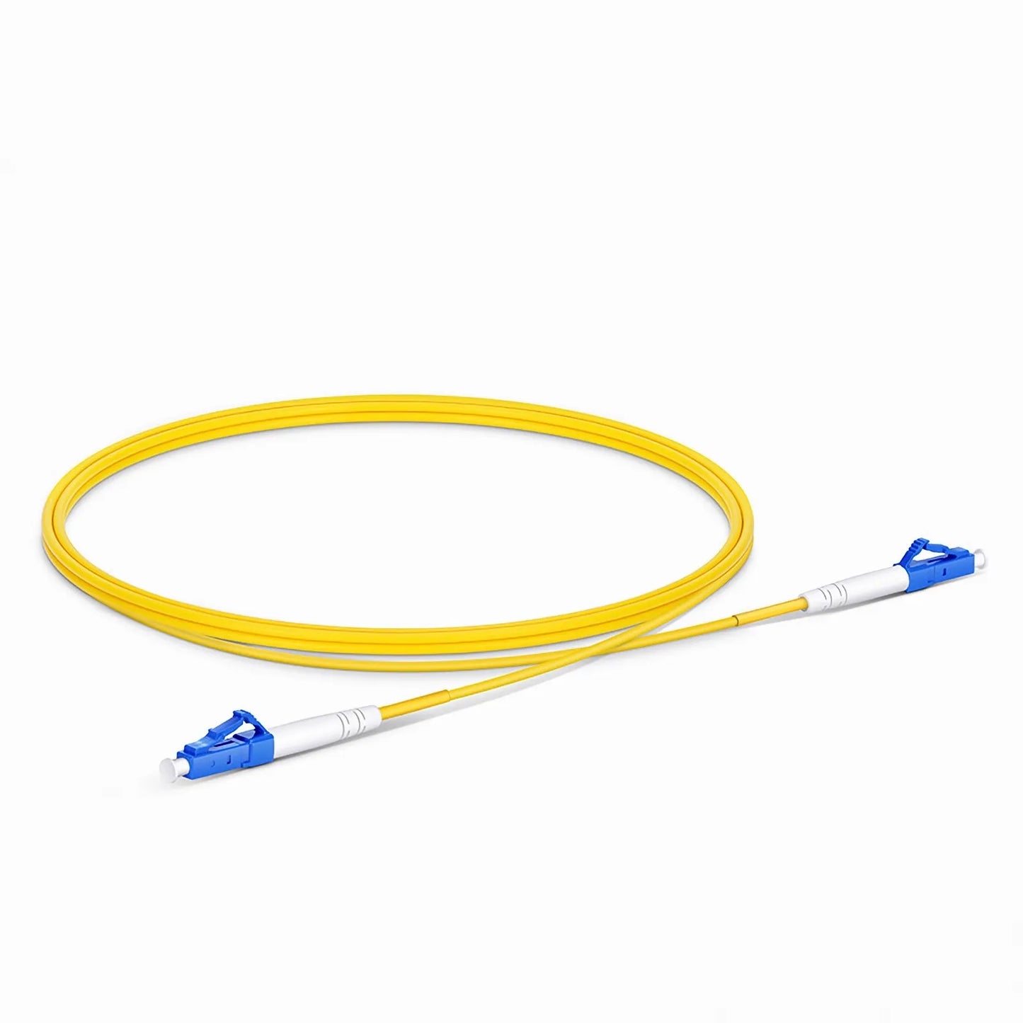 1m (3ft) Fiber Patch Cable, 1 Fiber, LC UPC Simplex to LC UPC Simplex, Single Mode (OS2), Riser (OFNR), 2.0mm, Tight-Buffered, Yellow, 10 Pcs/Pack