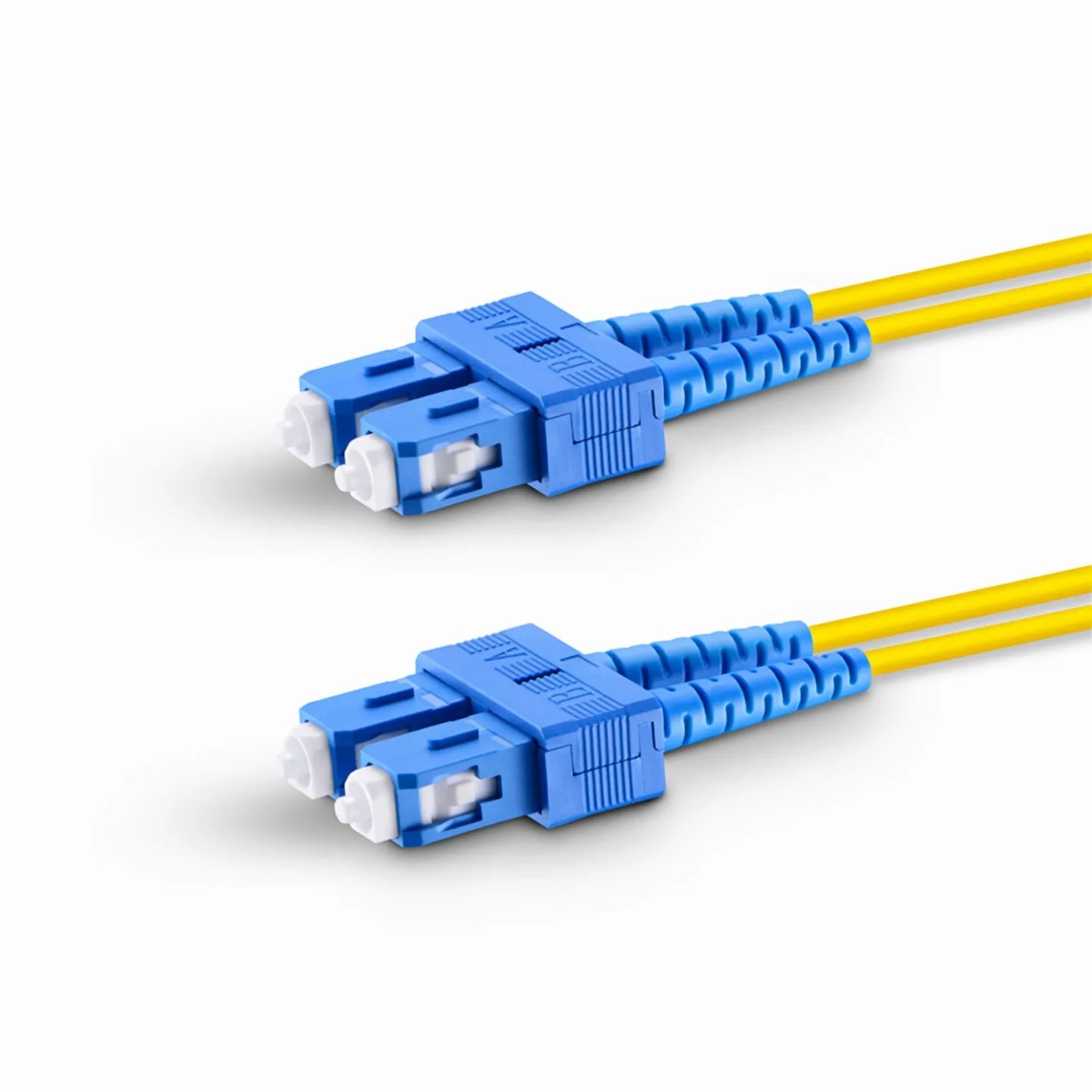 10m (33ft) Fiber Patch Cable, 2 Fibers, SC UPC Duplex to SC UPC Duplex, Single Mode (OS2), Riser (OFNR), 2.0mm, Tight-Buffered, Yellow