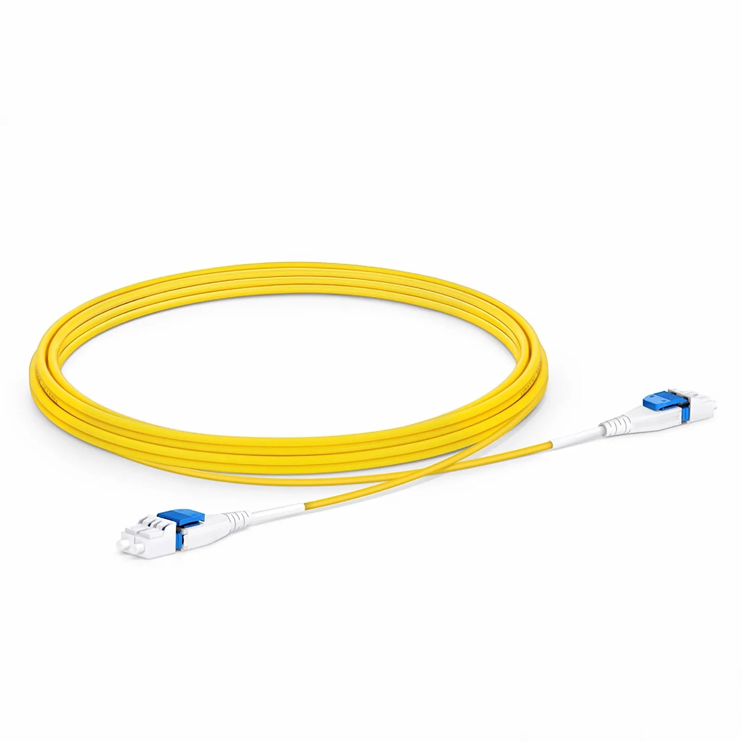 3m (10ft) Fiber Patch Cable, 2 Fibers, LC UPC Duplex to LC UPC Duplex Flat Clip Uniboot, Single Mode (OS2), LSZH, 2.0mm,Yellow
