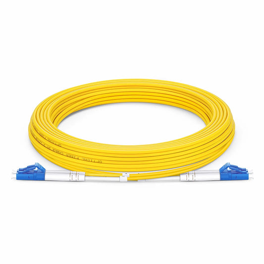 5m (16ft) Fiber Patch Cable, 2 Fibers, LC UPC Duplex to LC UPC Duplex, Single Mode (OS2), LSZH, 2.0mm, Tight-Buffered, Yellow