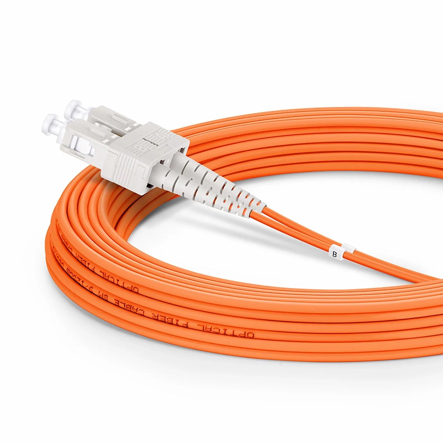 5m (16ft) Fiber Patch Cable, 2 Fibers, SC UPC Duplex to SC UPC Duplex, Multimode (OM2), Riser (OFNR), 2.0mm, Tight-Buffered, Orange