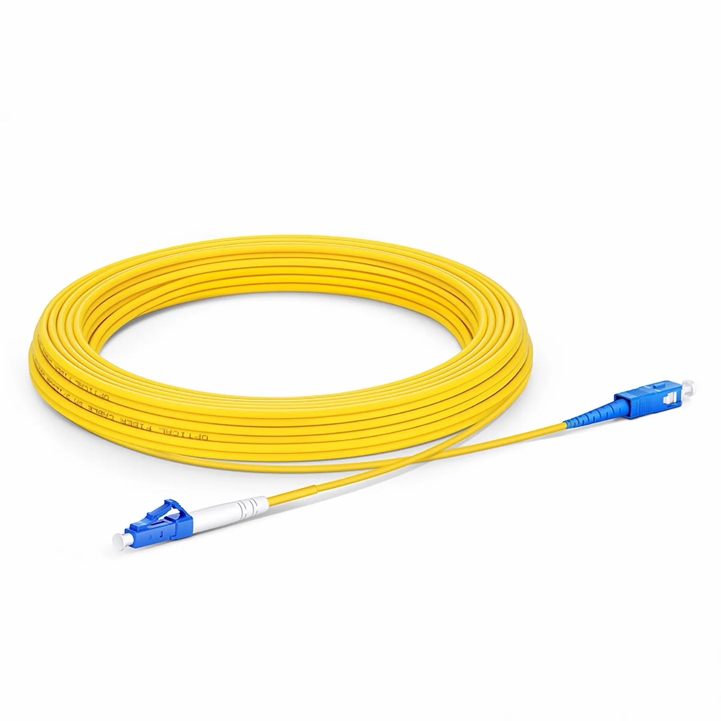 10m (33ft) Fiber Patch Cable, 1 Fiber, LC UPC Simplex to SC UPC Simplex, Single Mode (OS2), Riser (OFNR), 2.0mm, Tight-Buffered, Yellow