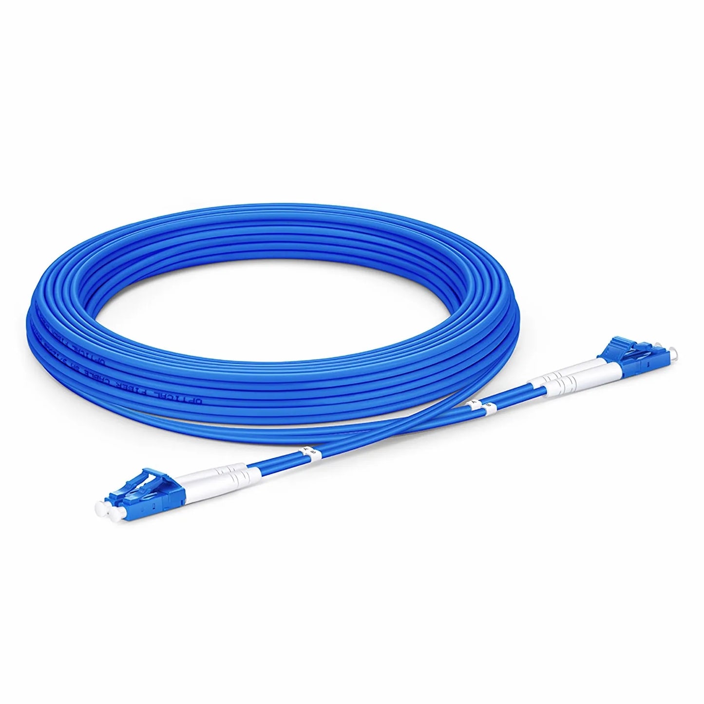 5m (16ft) Armored Fiber Patch Cable, 2 Fibers, LC UPC Duplex to LC UPC Duplex, Single Mode (OS2), Riser (OFCR), 3.0mm, Blue
