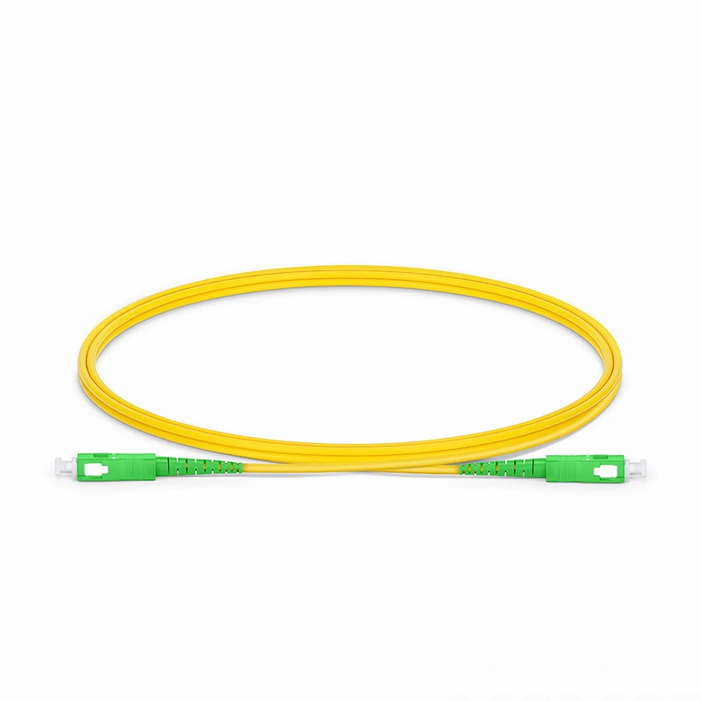 1m (3ft) Fiber Patch Cable, 1 Fiber, SC APC Simplex to SC APC Simplex, Single Mode (OS2), Riser (OFNR), 2.0mm, Tight-Buffered, Yellow, 10 Pcs/Pack