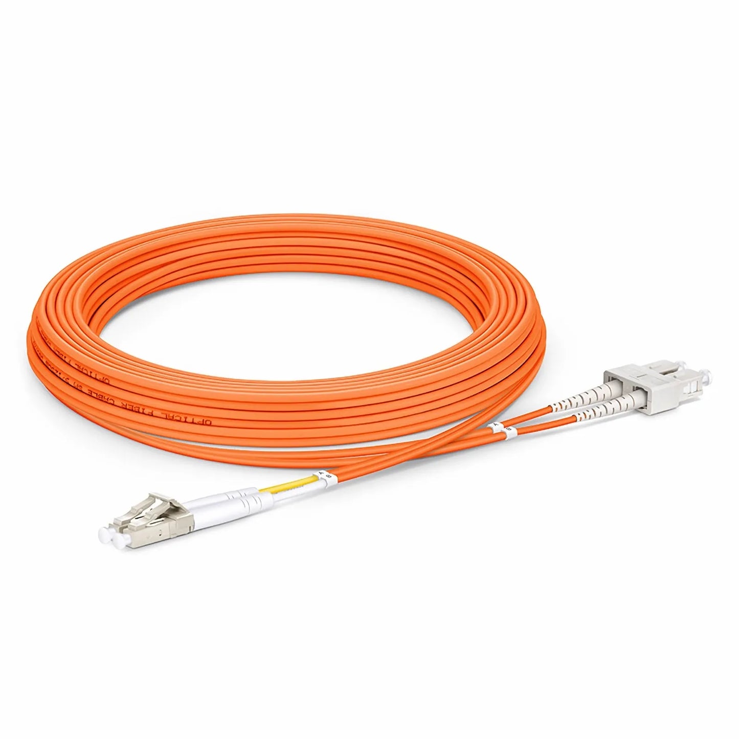 5m (16ft) Fiber Patch Cable, 2 Fibers, LC UPC Duplex to SC UPC Duplex, Multimode (OM2), Riser (OFNR), 2.0mm, Tight-Buffered, Orange
