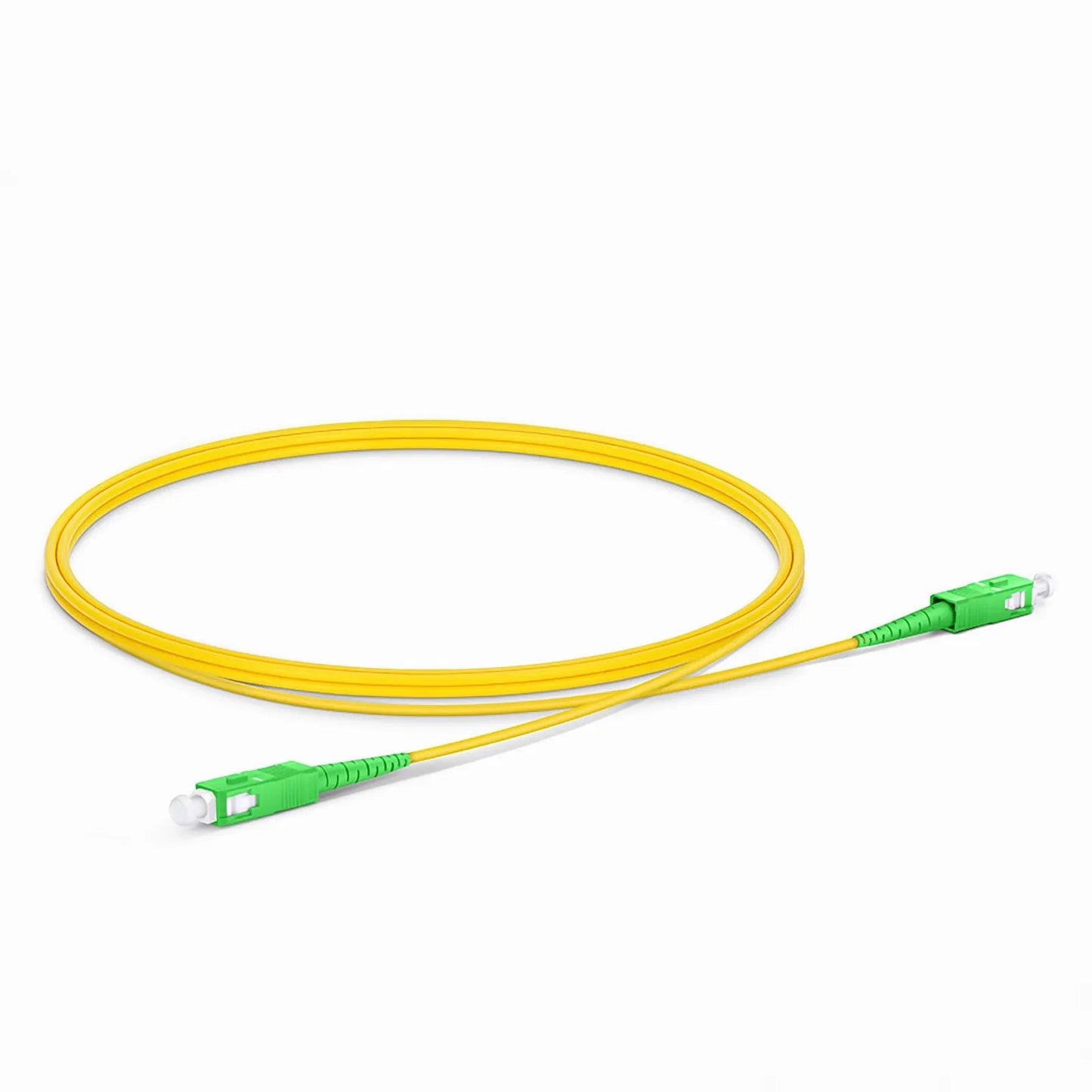 1m (3ft) Fiber Patch Cable, 1 Fiber, SC APC Simplex to SC APC Simplex, Single Mode (OS2), Riser (OFNR), 2.0mm, Tight-Buffered, Yellow, 10 Pcs/Pack