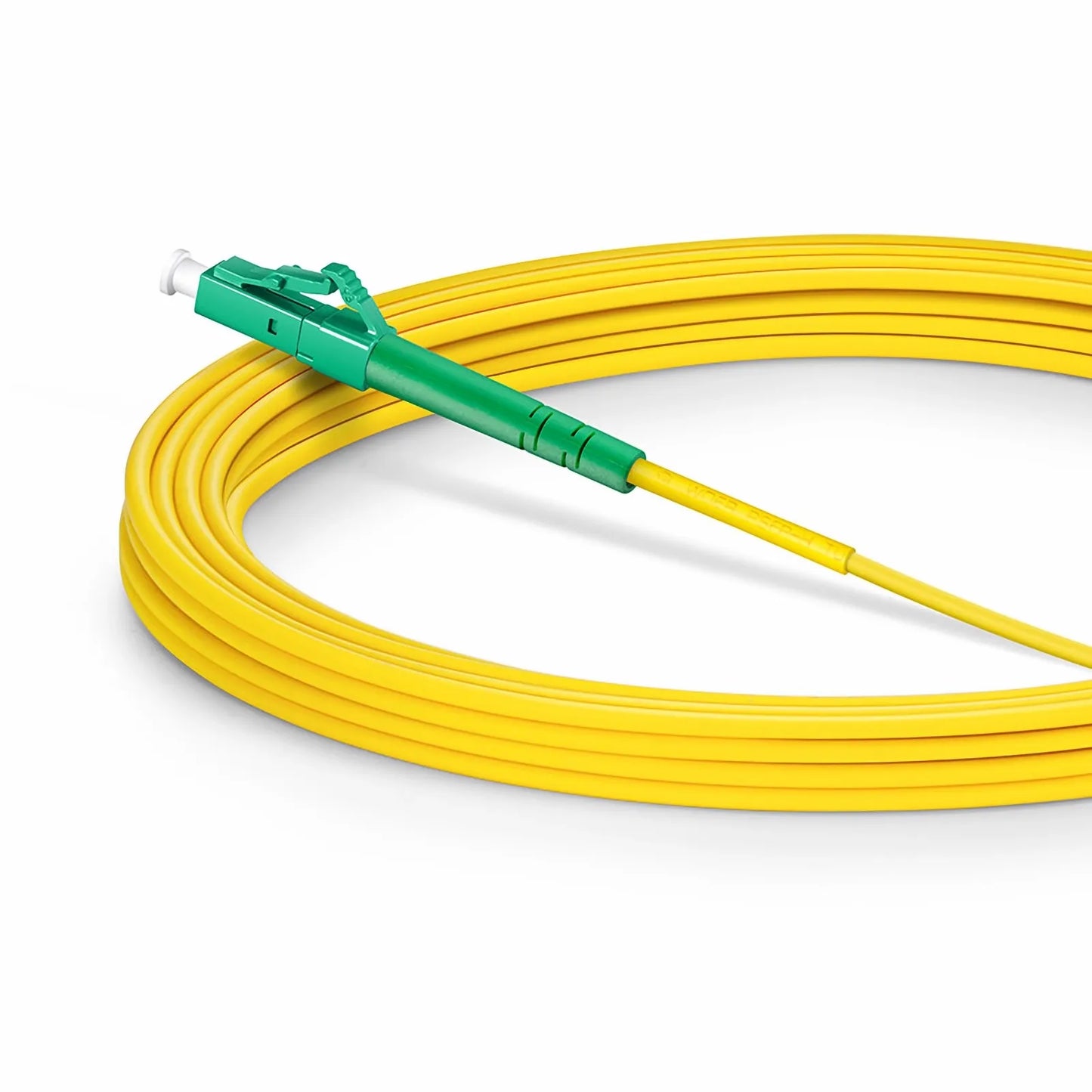 7m (23ft) Fiber Patch Cable, 1 Fiber, LC APC Simplex to SC APC Simplex, Single Mode (OS2), Riser (OFNR), 2.0mm, Tight-Buffered, Yellow
