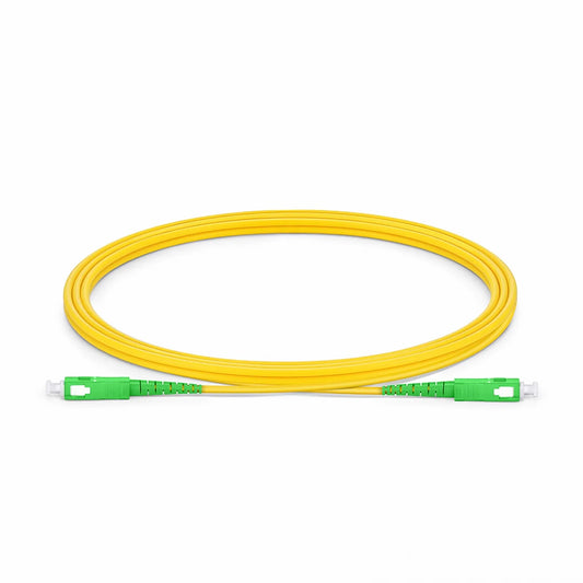 2m (7ft) Fiber Patch Cable, 1 Fiber, SC APC Simplex to SC APC Simplex, Single Mode (OS2), Riser (OFNR), 3.0mm, Tight-Buffered, Yellow