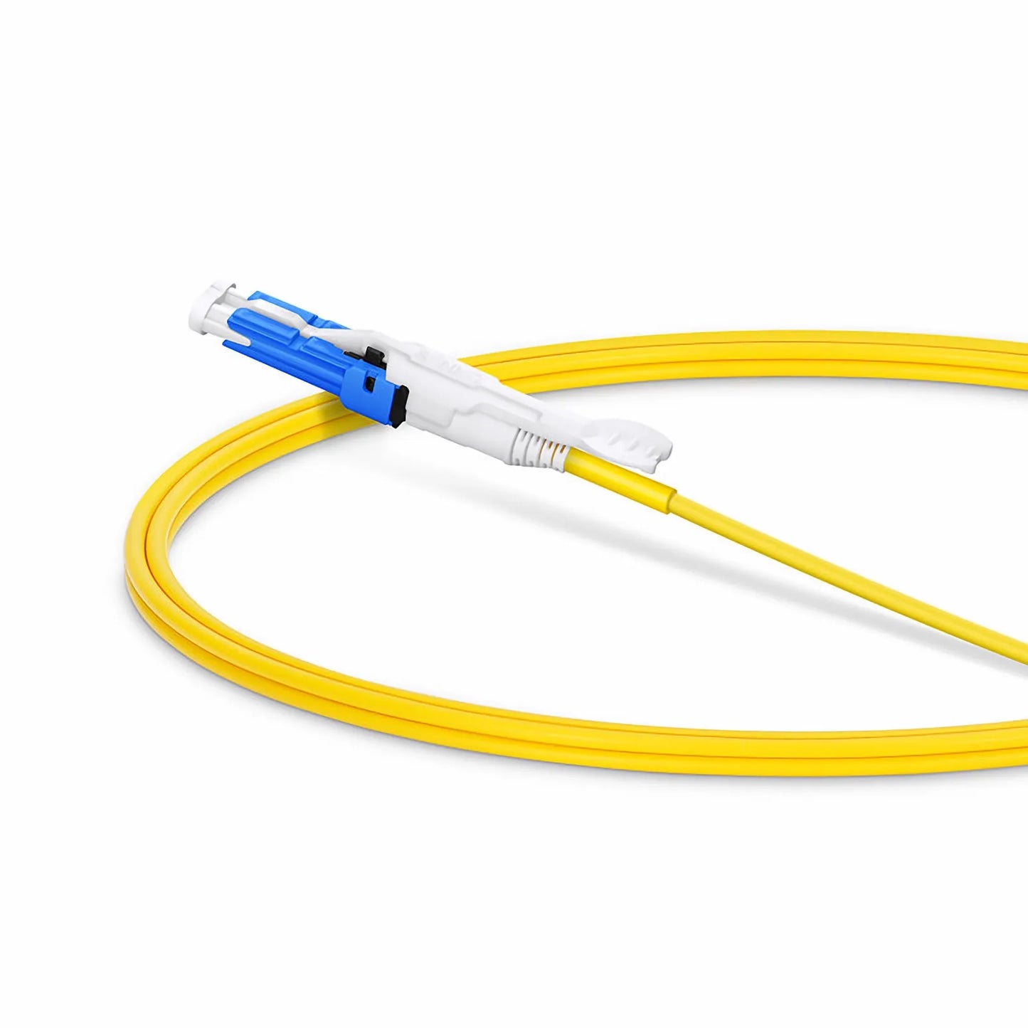 1m (3ft) Fiber Patch Cable, 2 Fibers, CS™ UPC Duplex to LC UPC Duplex Flat Clip Uniboot, Single Mode (OS2), Riser (OFNR), 2.0mm, Yellow, for 200/400G Network Connection