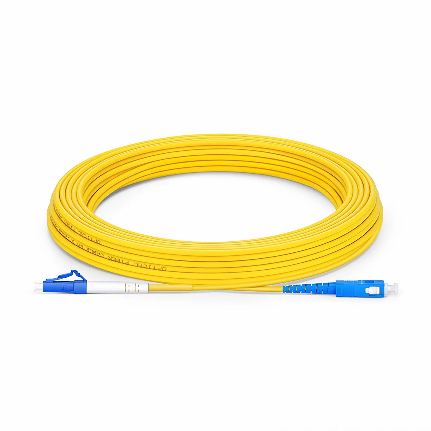 10m (33ft) Fiber Patch Cable, 1 Fiber, LC UPC Simplex to SC UPC Simplex, Single Mode (OS2), Riser (OFNR), 2.0mm, Tight-Buffered, Yellow