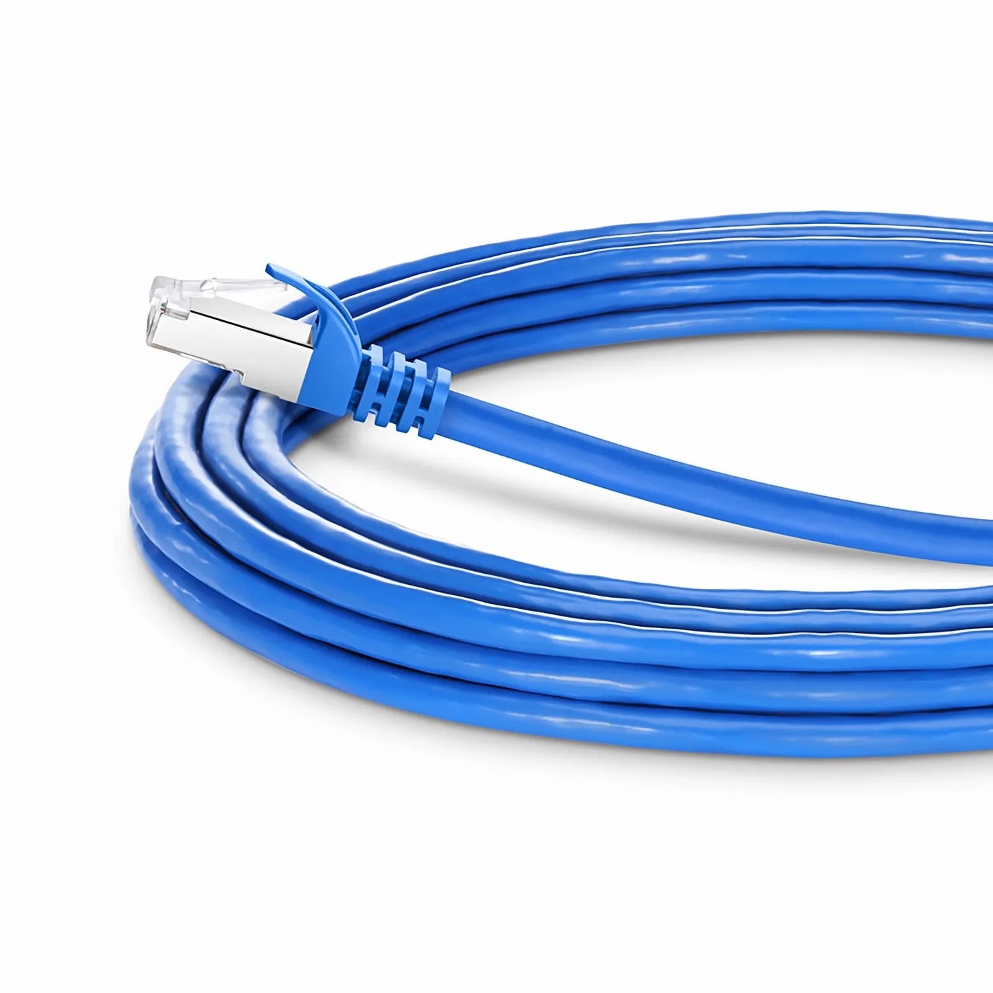 25ft (7.6m) Cat7 Snagless Shielded (S/FTP) PVC CM Ethernet Network Patch Cable, Blue